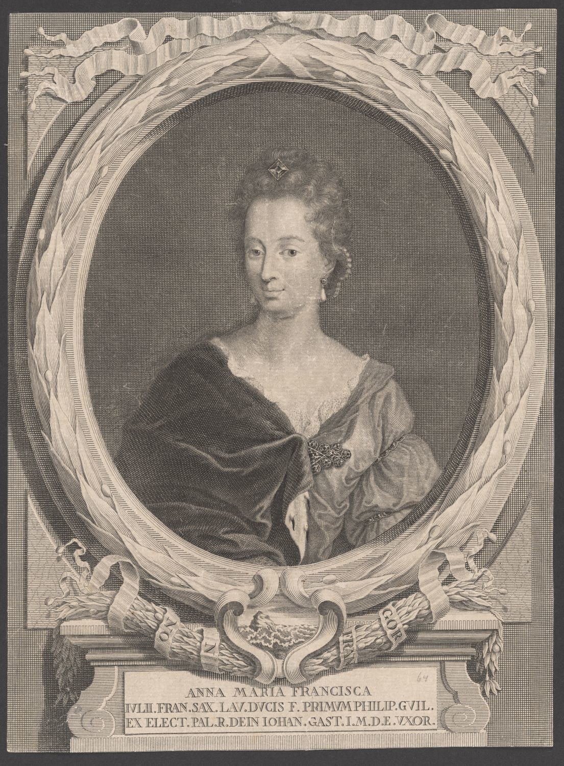 Porträt Anna Maria Francisca, Gemahlin von Gian Gastone de Medici (Stiftung Händelhaus, Halle CC BY-NC-SA)