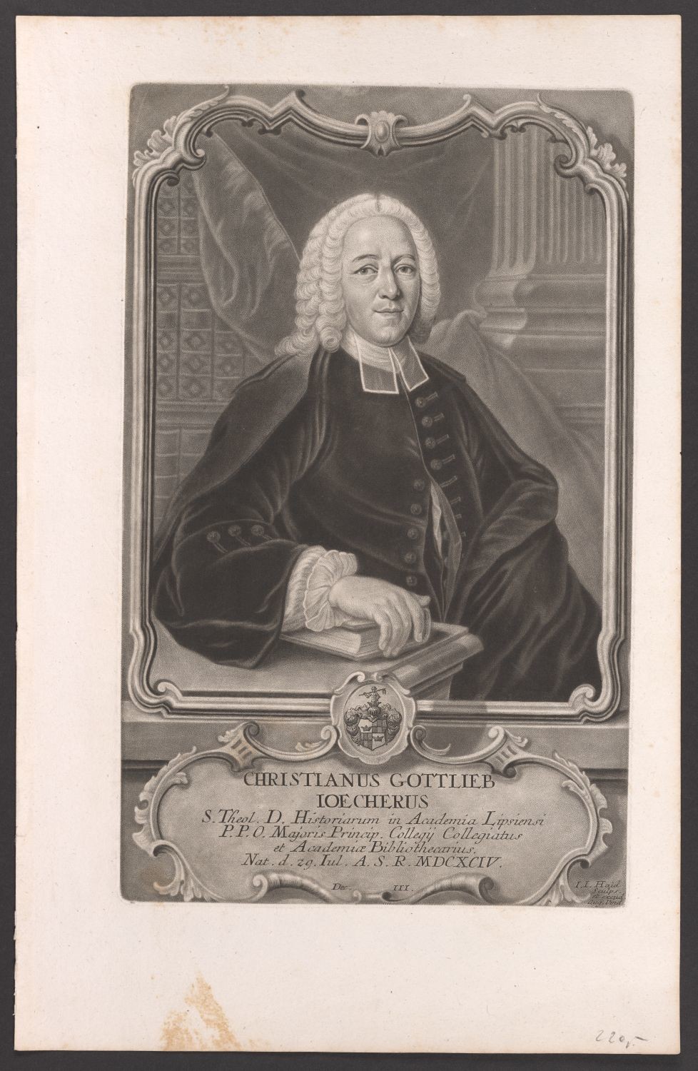 Porträt Christian Gottlieb Jöcher (1694-1758) (Stiftung Händelhaus, Halle CC BY-NC-SA)