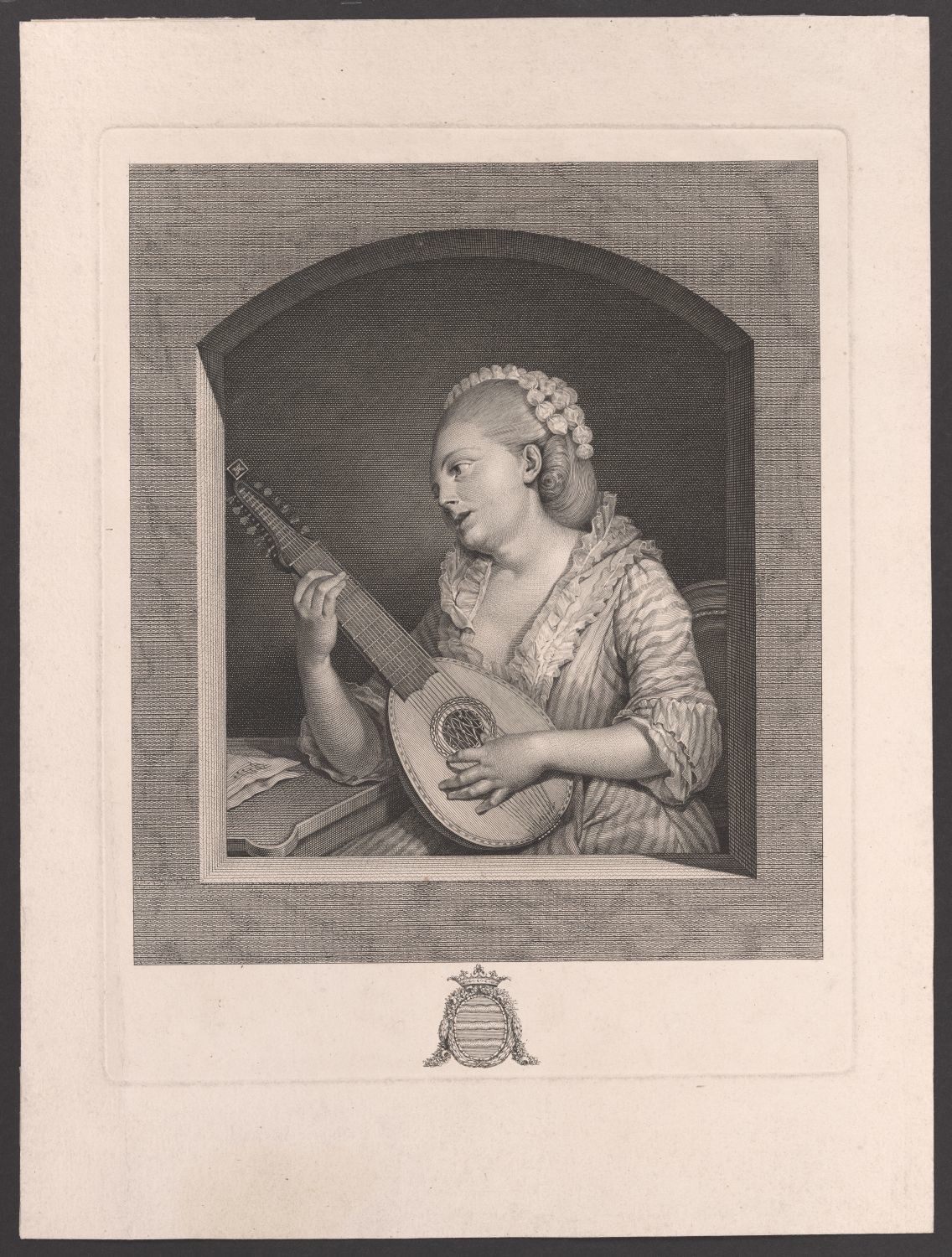 Porträt einer Lautenspielerin (Stiftung Händelhaus, Halle CC BY-NC-SA)