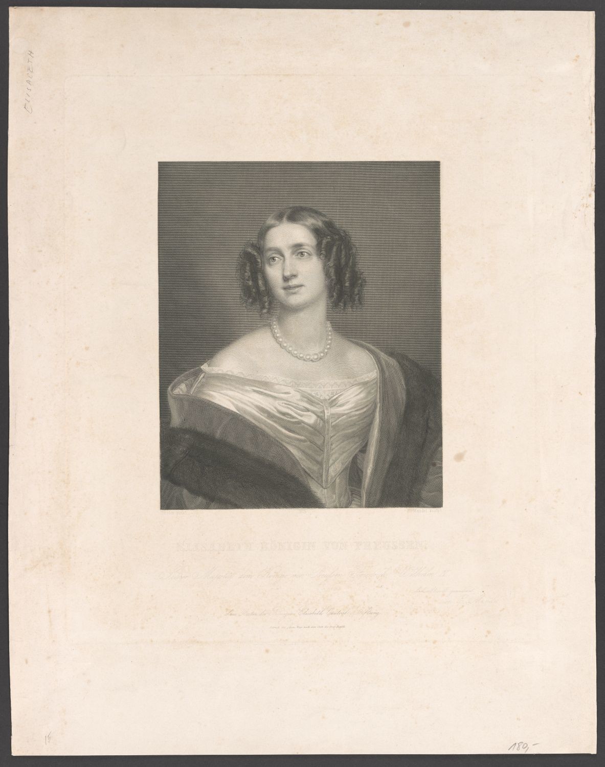Porträt Elisabeth Ludovika von Bayern, Königin von Preußen (1801-1873) (Stiftung Händelhaus, Halle CC BY-NC-SA)