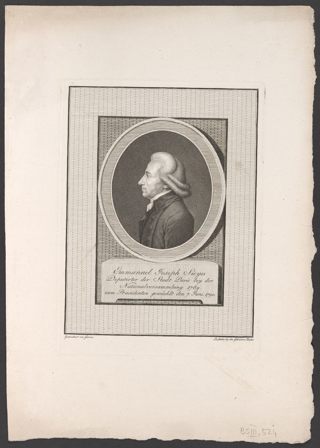 Porträt Emmanuel Joseph Sieyés (1748-1836) (Stiftung Händelhaus, Halle CC BY-NC-SA)