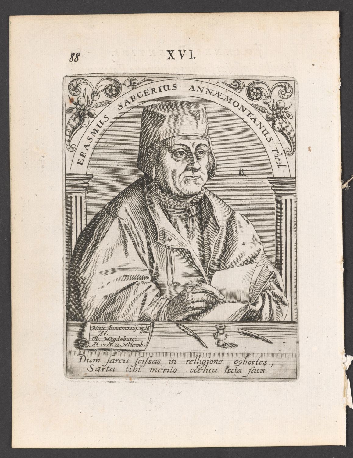 Porträt Erasmus Sarcerius (1501-1559) (Stiftung Händelhaus, Halle CC BY-NC-SA)