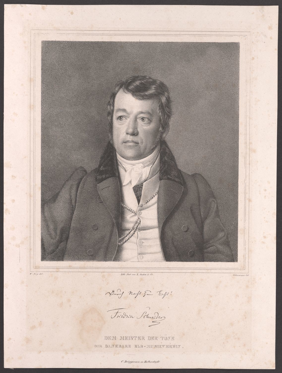 Porträt Friedrich Schneider (1786-1853) (Stiftung Händelhaus, Halle CC BY-NC-SA)