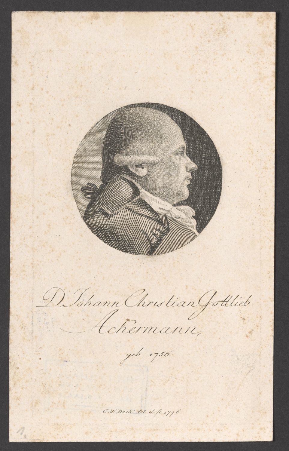 Porträt Johann Christian Gottlieb Ackermann (1756-1801) (Stiftung Händelhaus, Halle CC BY-NC-SA)