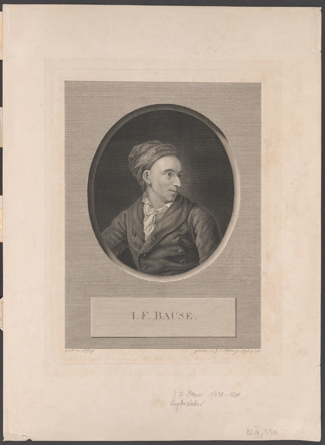 Porträt Johann Friedrich Bause (1738-1814) (Stiftung Händelhaus, Halle CC BY-NC-SA)