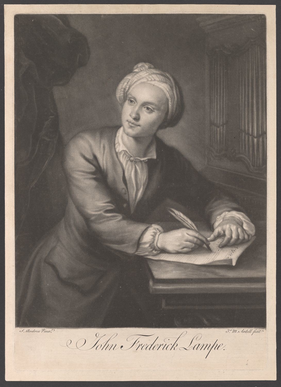 Porträt John Frederick Lampe (vermtl. 1703-1751) (Stiftung Händelhaus, Halle CC BY-NC-SA)