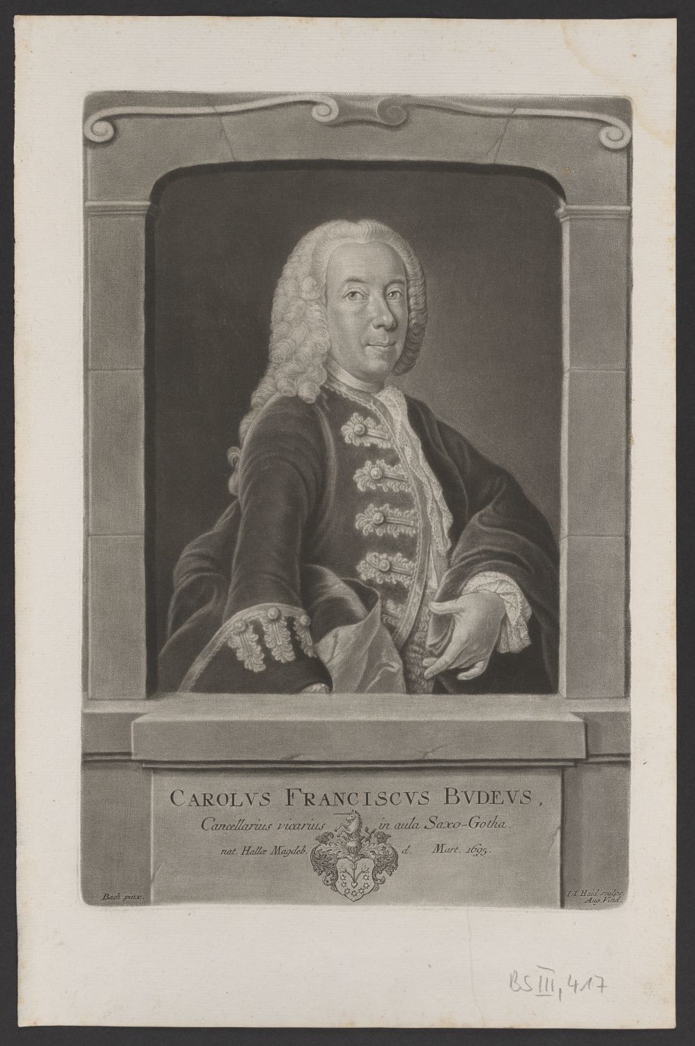 Porträt Karl Franz Buddeus (1695-1753) (Stiftung Händelhaus, Halle CC BY-NC-SA)