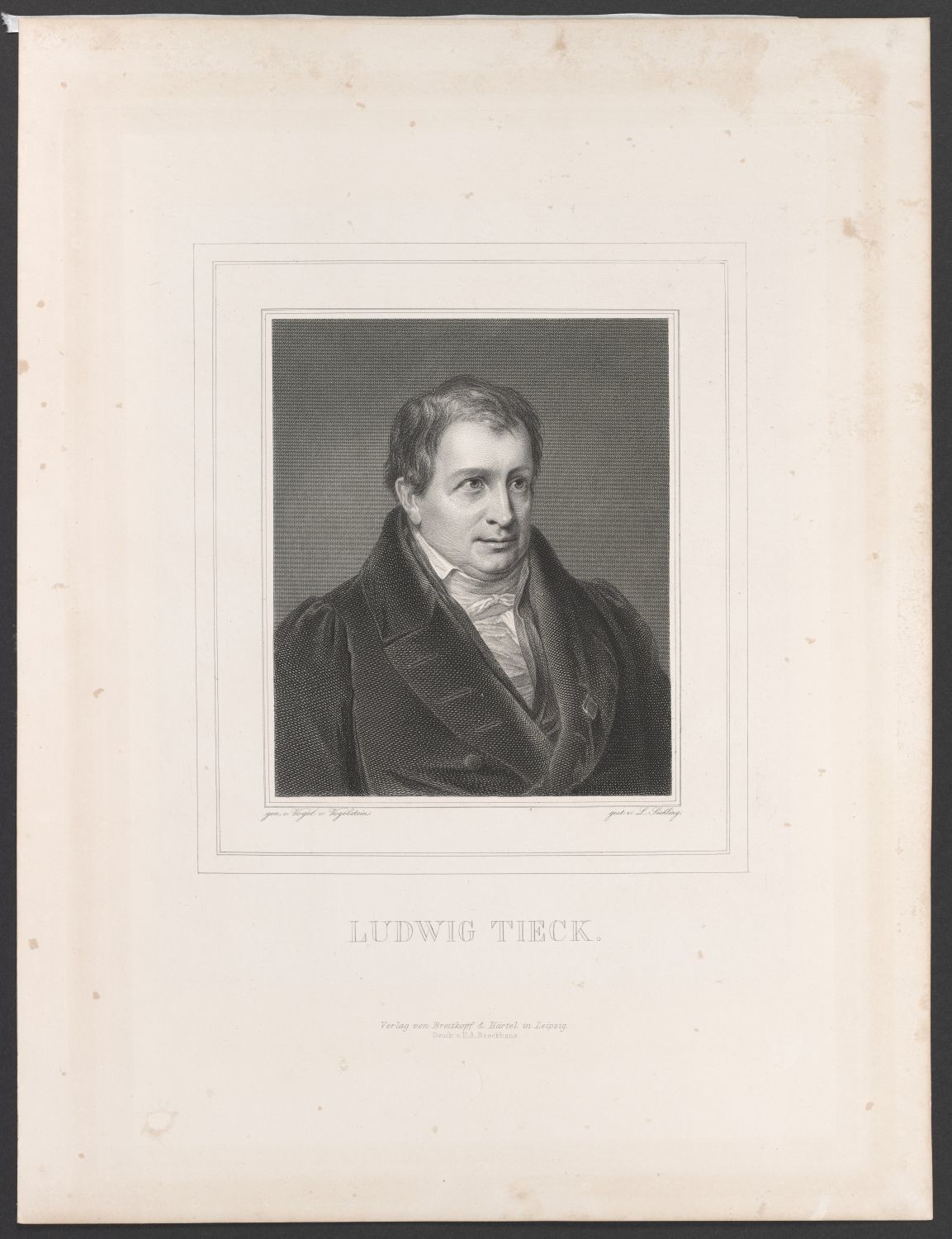 Porträt Ludwig Tieck (1773-1853) (Stiftung Händelhaus, Halle CC BY-NC-SA)