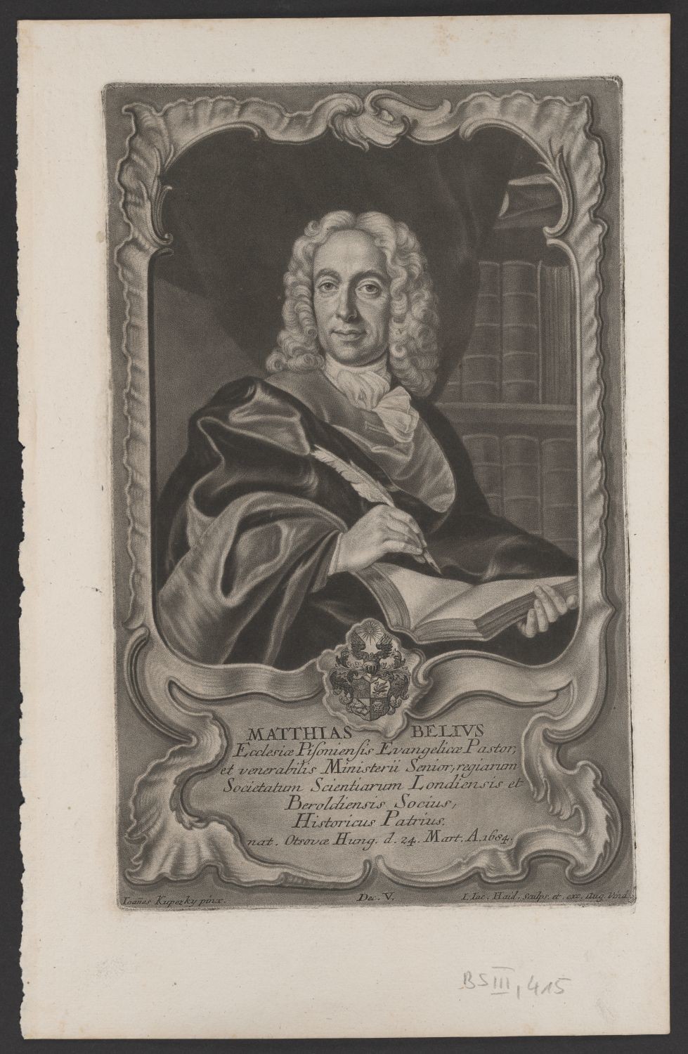Porträt Matthias Bel (1684-1749) (Stiftung Händelhaus, Halle CC BY-NC-SA)