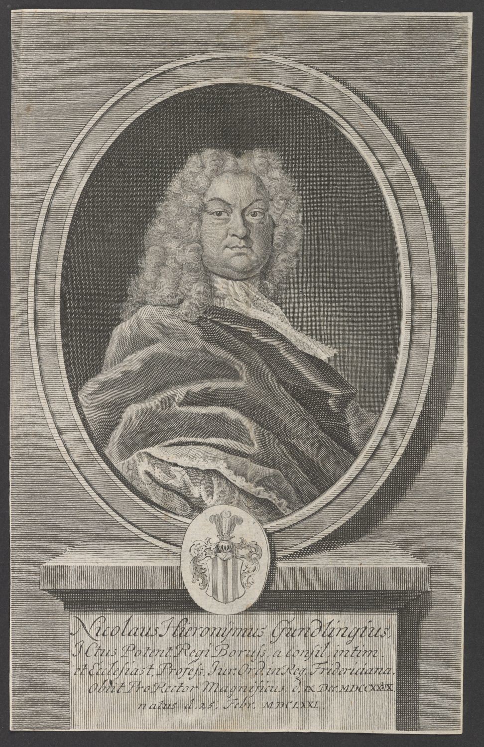 Porträt Nicolaus Hieronymus Gundling (1671-1729) (Stiftung Händelhaus, Halle CC BY-NC-SA)
