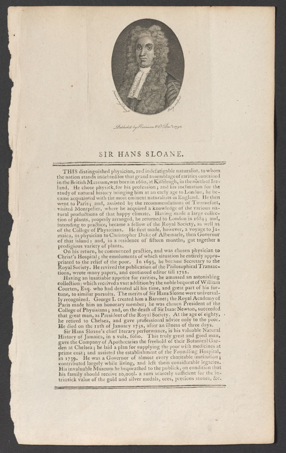 Porträt Sir Hans Sloane (1660-1753) (Stiftung Händelhaus, Halle CC BY-NC-SA)