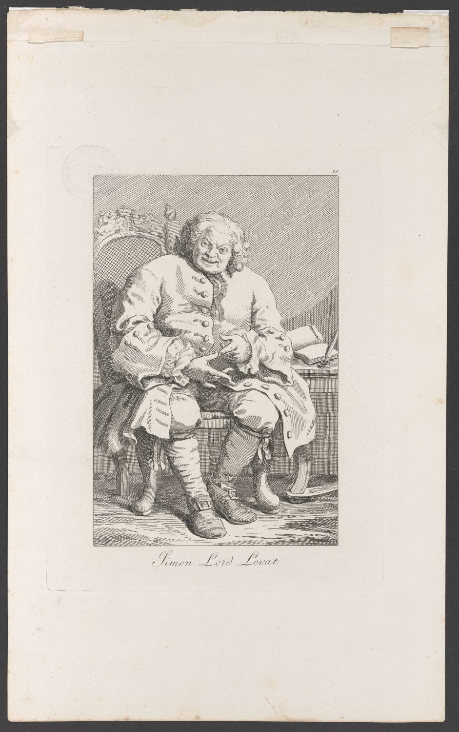 Satirisches Porträt Simon Fraser, 11th. Lord Lovat (1667-1747) (Stiftung Händelhaus, Halle CC BY-NC-SA)