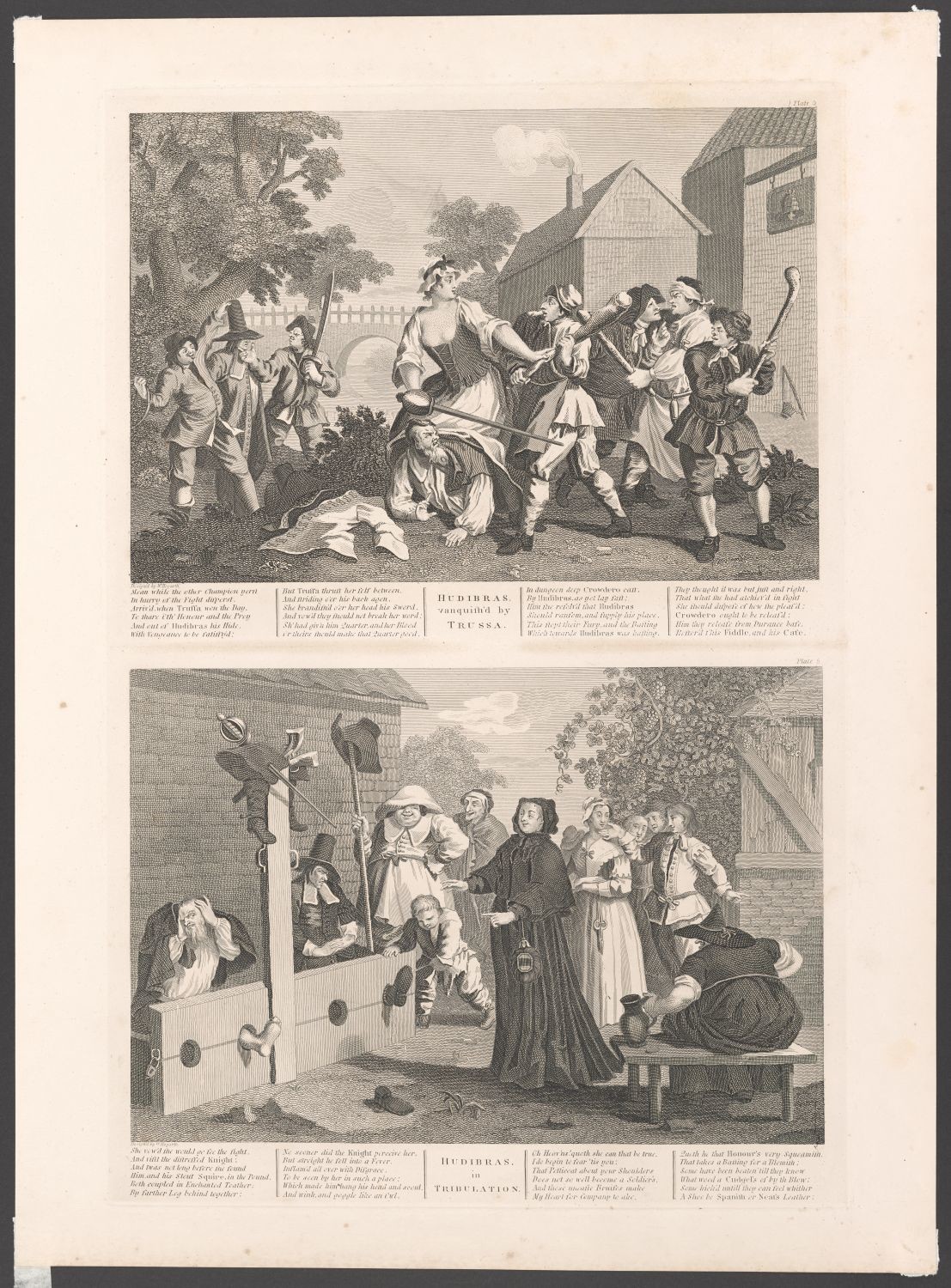 Twelve Large Illustrations for Samuel Butler's Hudibras, Plate 5 & Plate 6 (Stiftung Händelhaus, Halle CC BY-NC-SA)