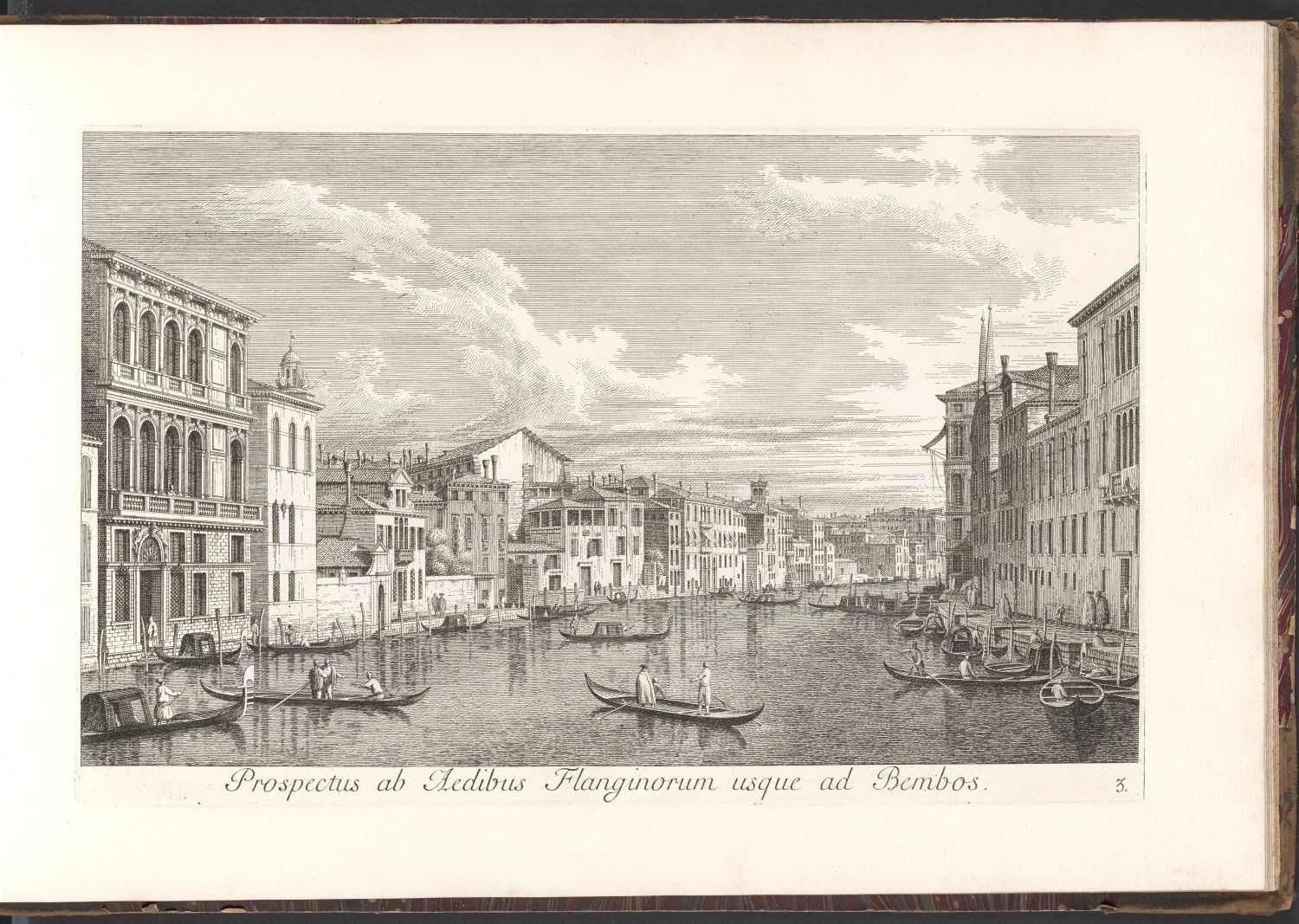 Venedig, 3. Prospectus ad Aedibus Flanginorum usque ad Bembos. (Stiftung Händelhaus, Halle CC BY-NC-SA)