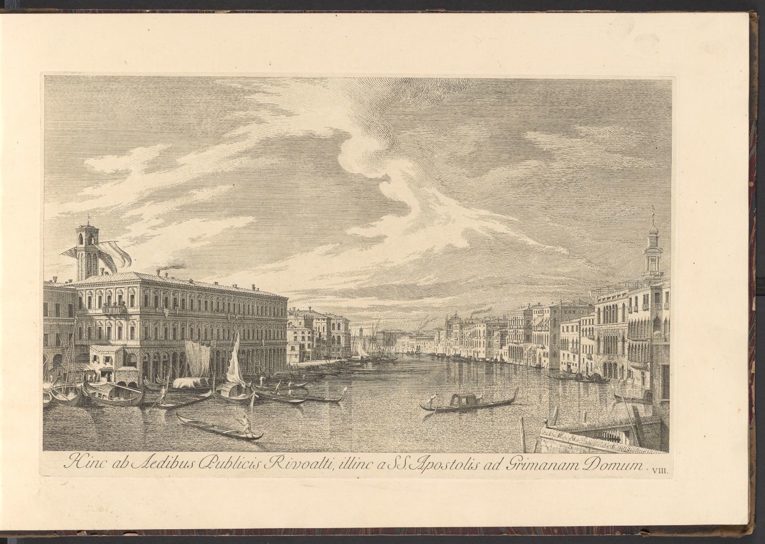 Venedig, VIII. Hinc ad Aedibus Publicis Rivoalti, illinc a SS. Apostolis ad Grimanam Domum. (Stiftung Händelhaus, Halle CC BY-NC-SA)