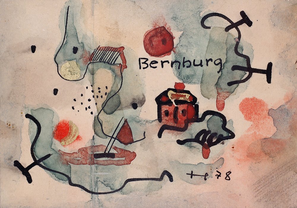 Bernburg (Übungsnotiz zu einer Gedächtnisbetrachtung) (Sammlung Privatbesitz CC BY-NC-SA)