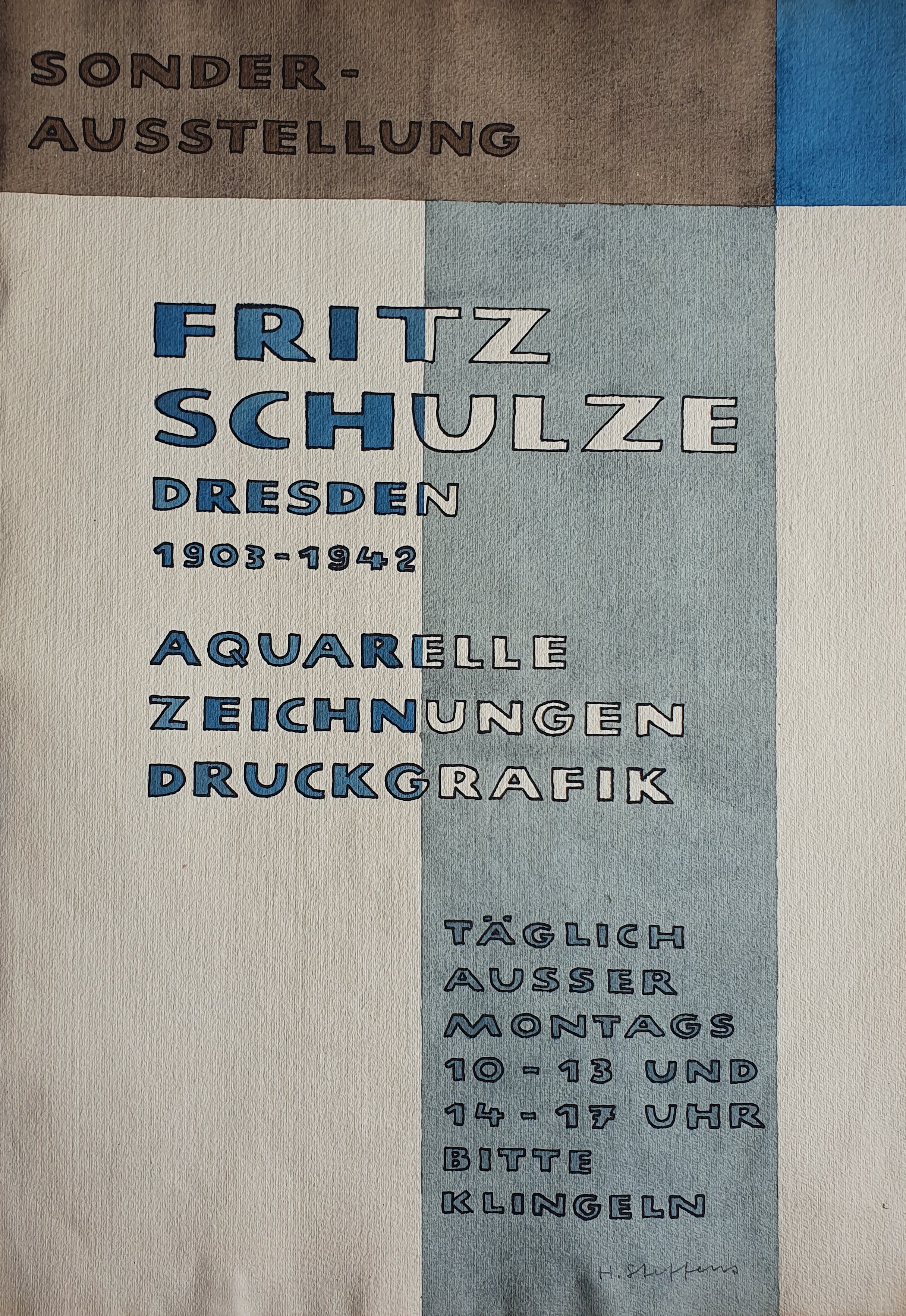 Sonderausstellung Fritz Schulze, Dresden (1903-1942) - Aquarelle, Zeichnungen, Druckgrafik (Museum Schloss Bernburg CC BY-NC-SA)