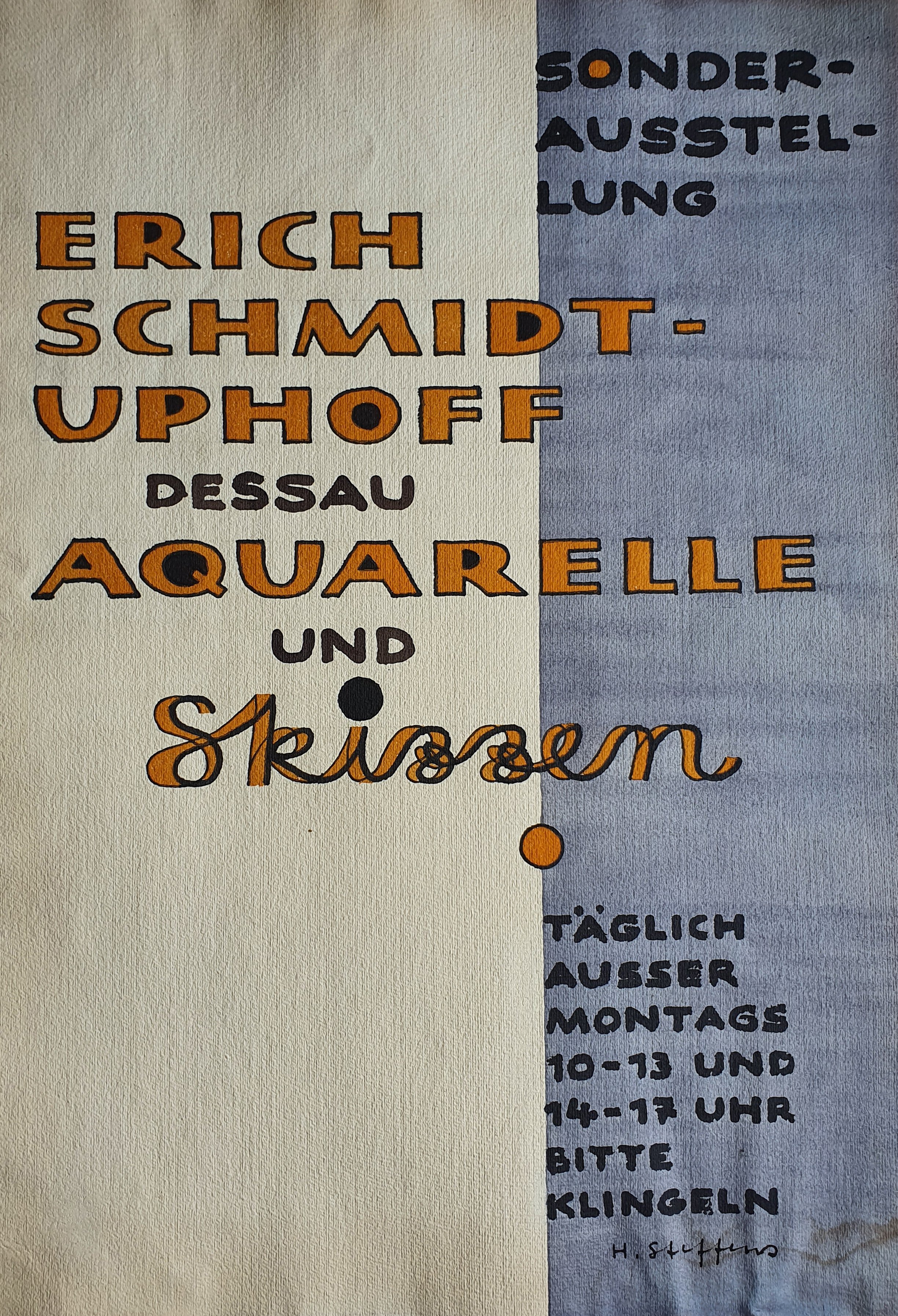Sonderausstellung Erich Schmidt-Uphoff Dessau - Aquarelle und Skizzen (Museum Schloss Bernburg CC BY-NC-SA)