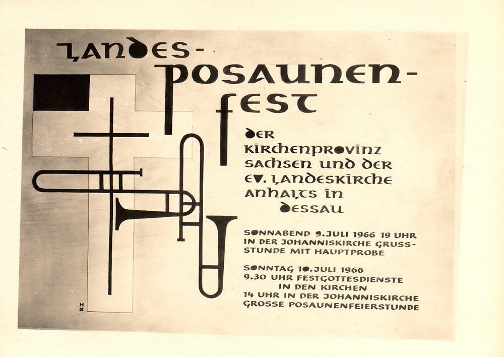 Fotografie des Plakatentwurfs (Museum Schloss Bernburg / Deutsche Stiftung Denkmalschutz CC BY-NC-SA)