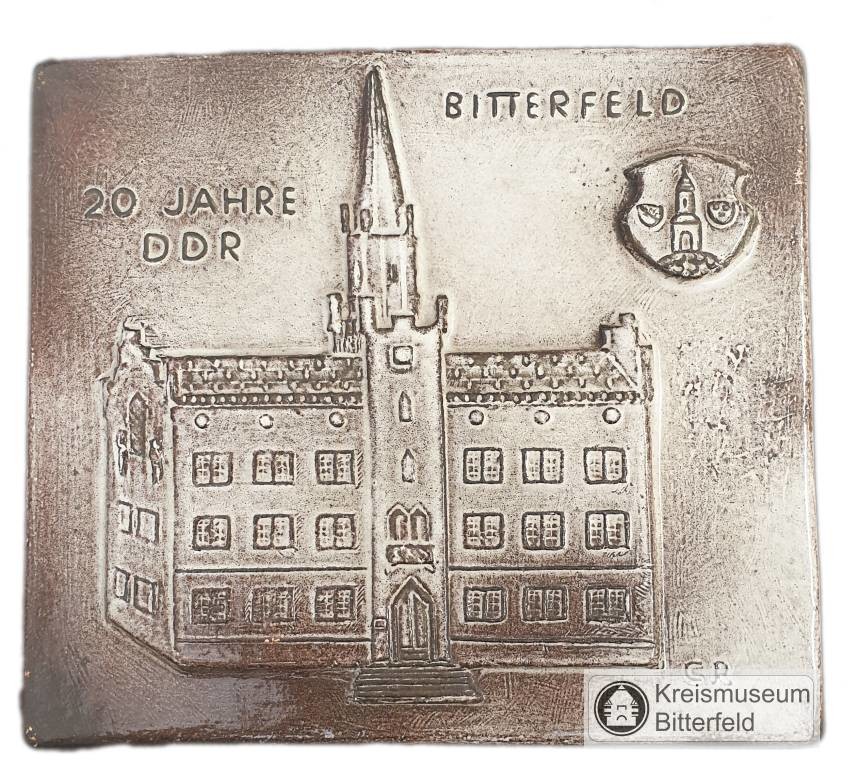 Keramikplatte "Stadt Bitterfeld" (Kreismuseum Bitterfeld RR-F)
