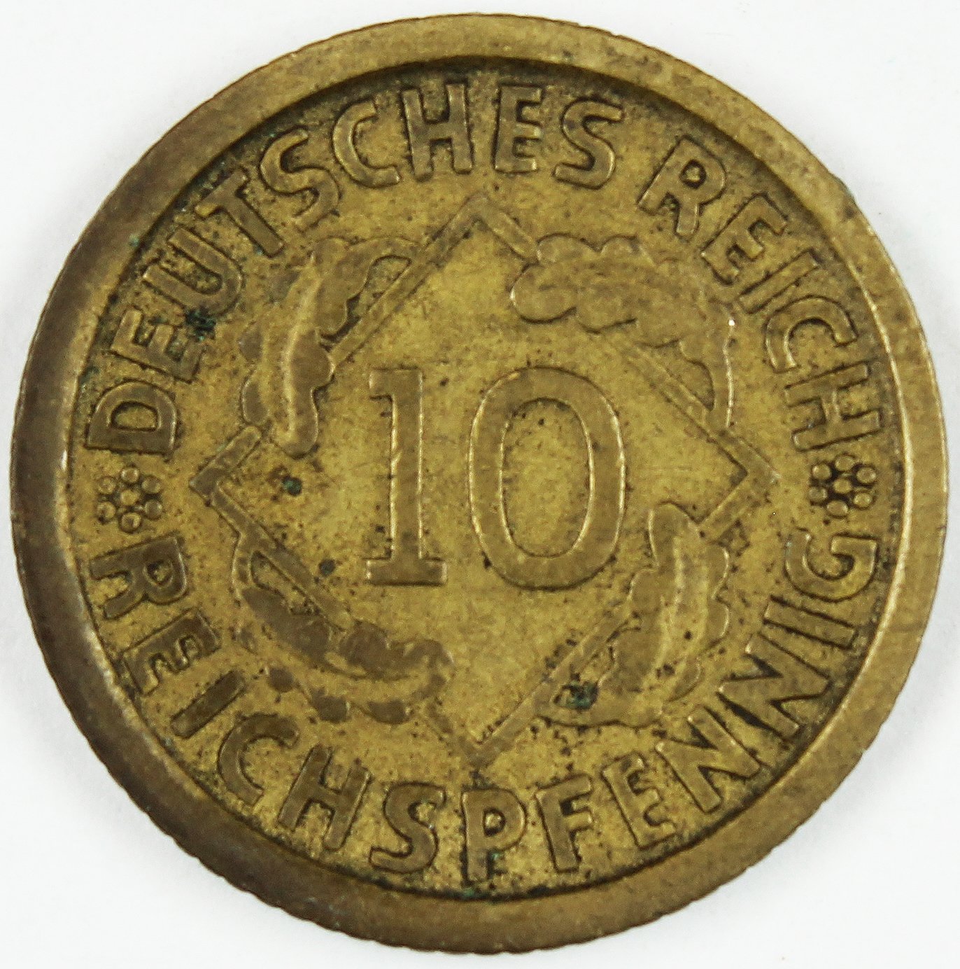 10 Rentenpfennige, 1929, Deutsches Reich (2x) (Museum Wolmirstedt RR-F)