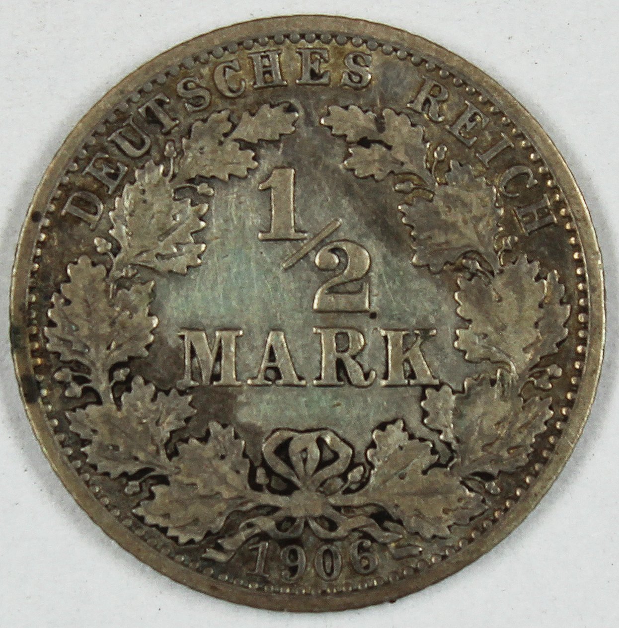 1/2 Mark. 1906, Deutsches Reich (9x) (Museum Wolmirstedt RR-F)