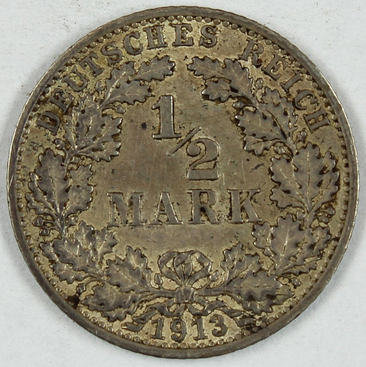 1/2 Mark. 1913, Deutsches Reich (Museum Wolmirstedt RR-F)