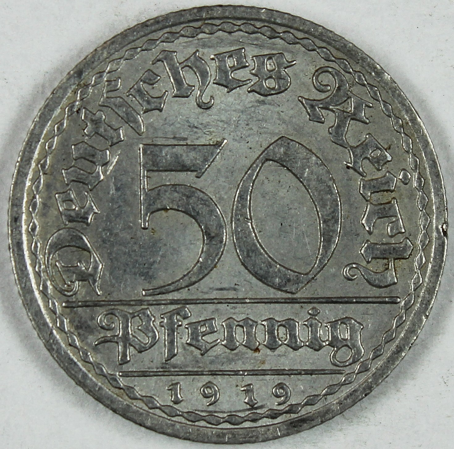 50 Pfennig, 1919, Deutsches Reich (3x) (Museum Wolmirstedt RR-F)