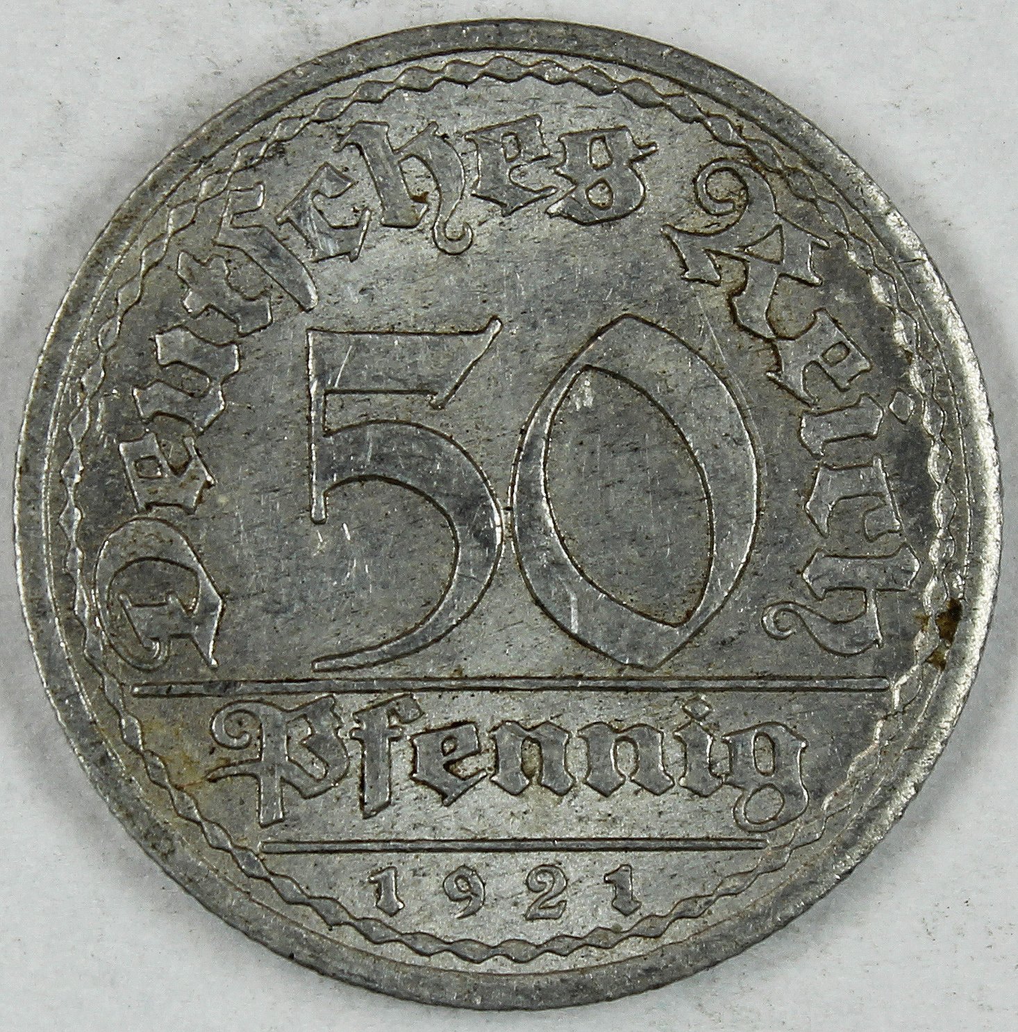 50 Pfennig, 1921, Deutsches Reich (27x) (Museum Wolmirstedt RR-F)