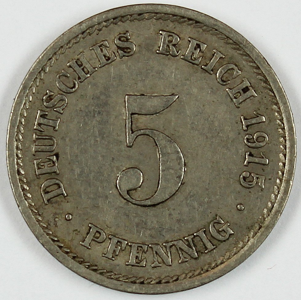 5 Pfennig, 1915, Deutsches Reich (Museum Wolmirstedt RR-F)