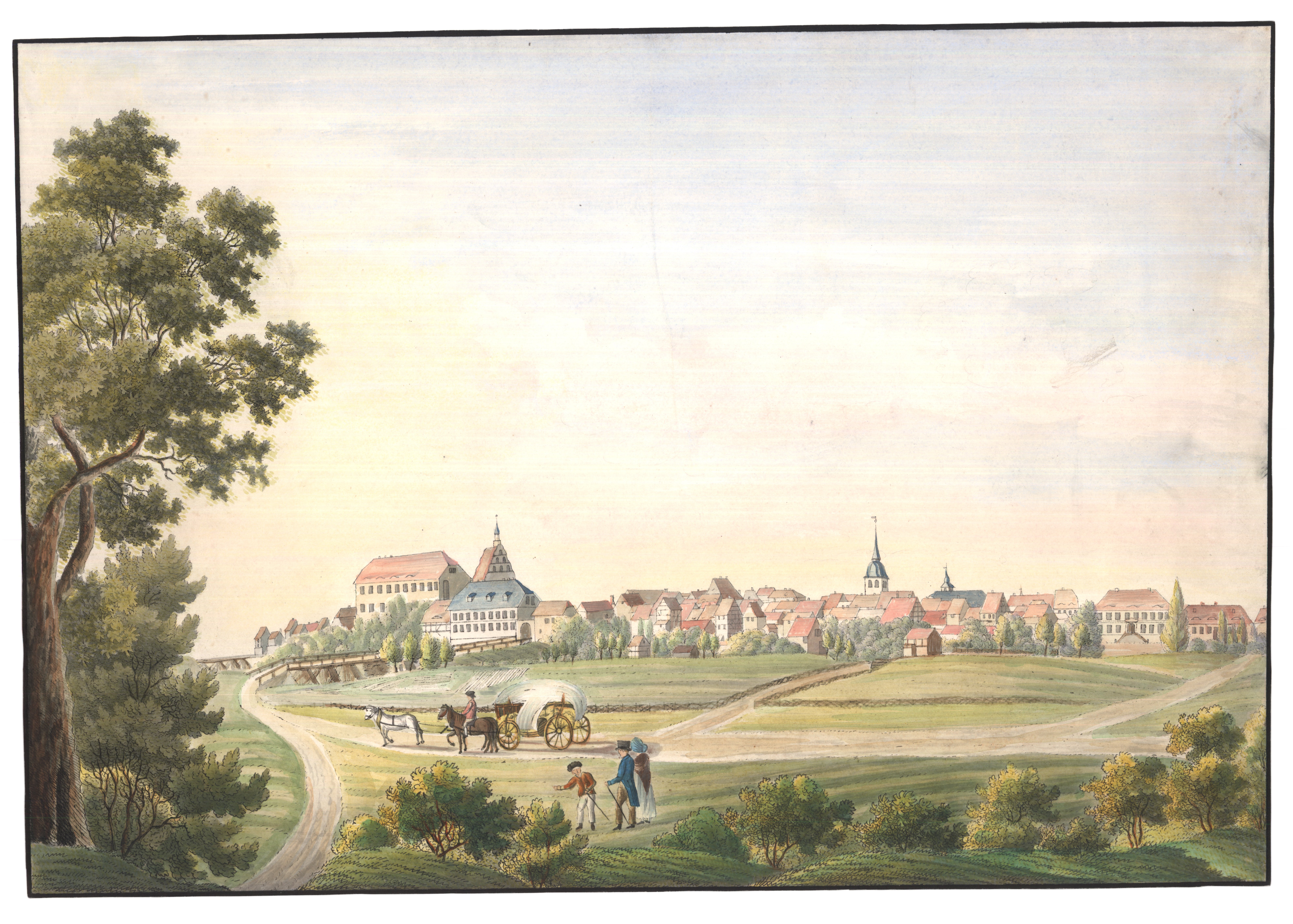 Zeichnung, Schlossdomäne (Museum Wolmirstedt RR-F)