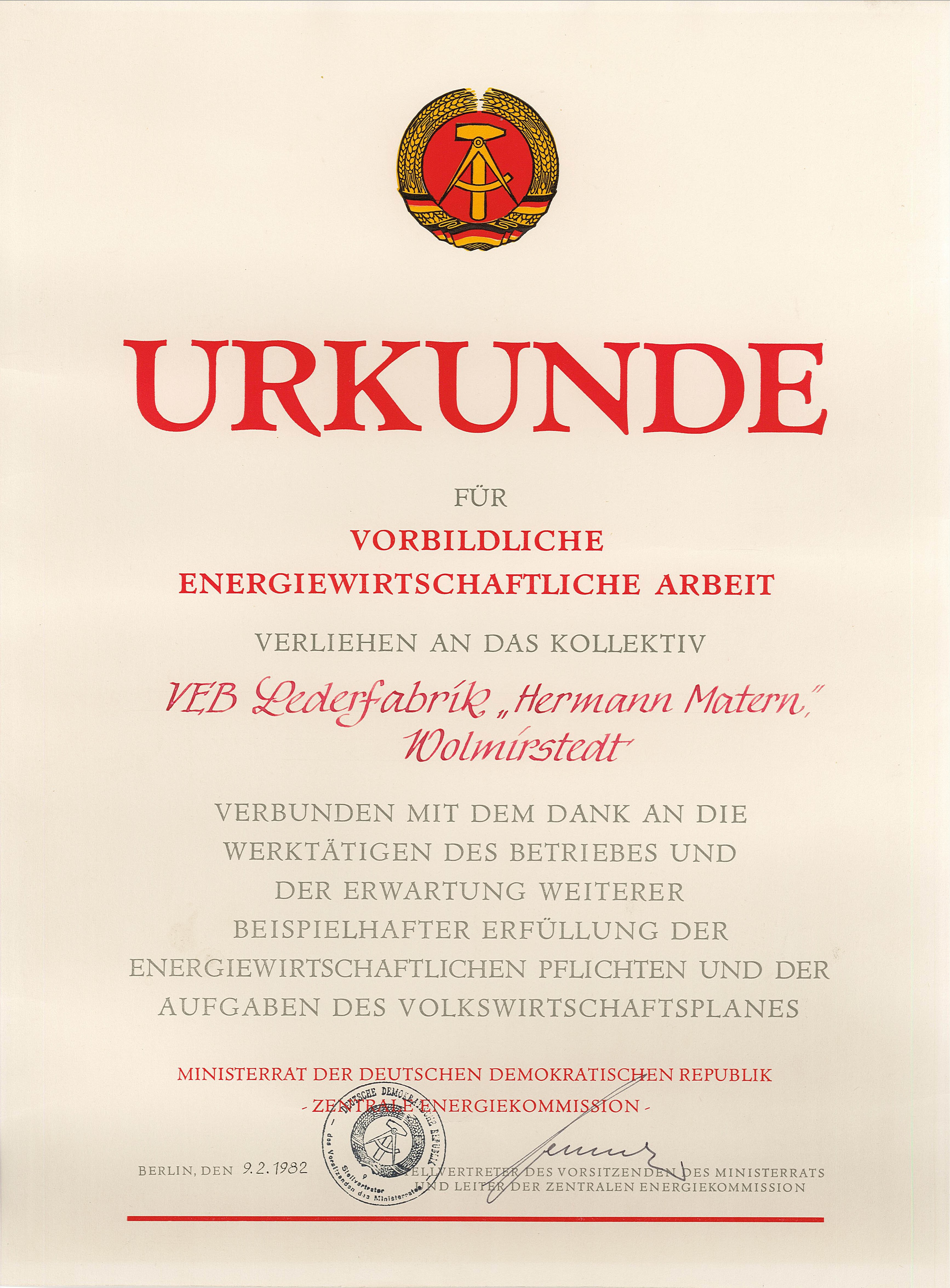 Urkunde (Museum Wolmirstedt RR-F)