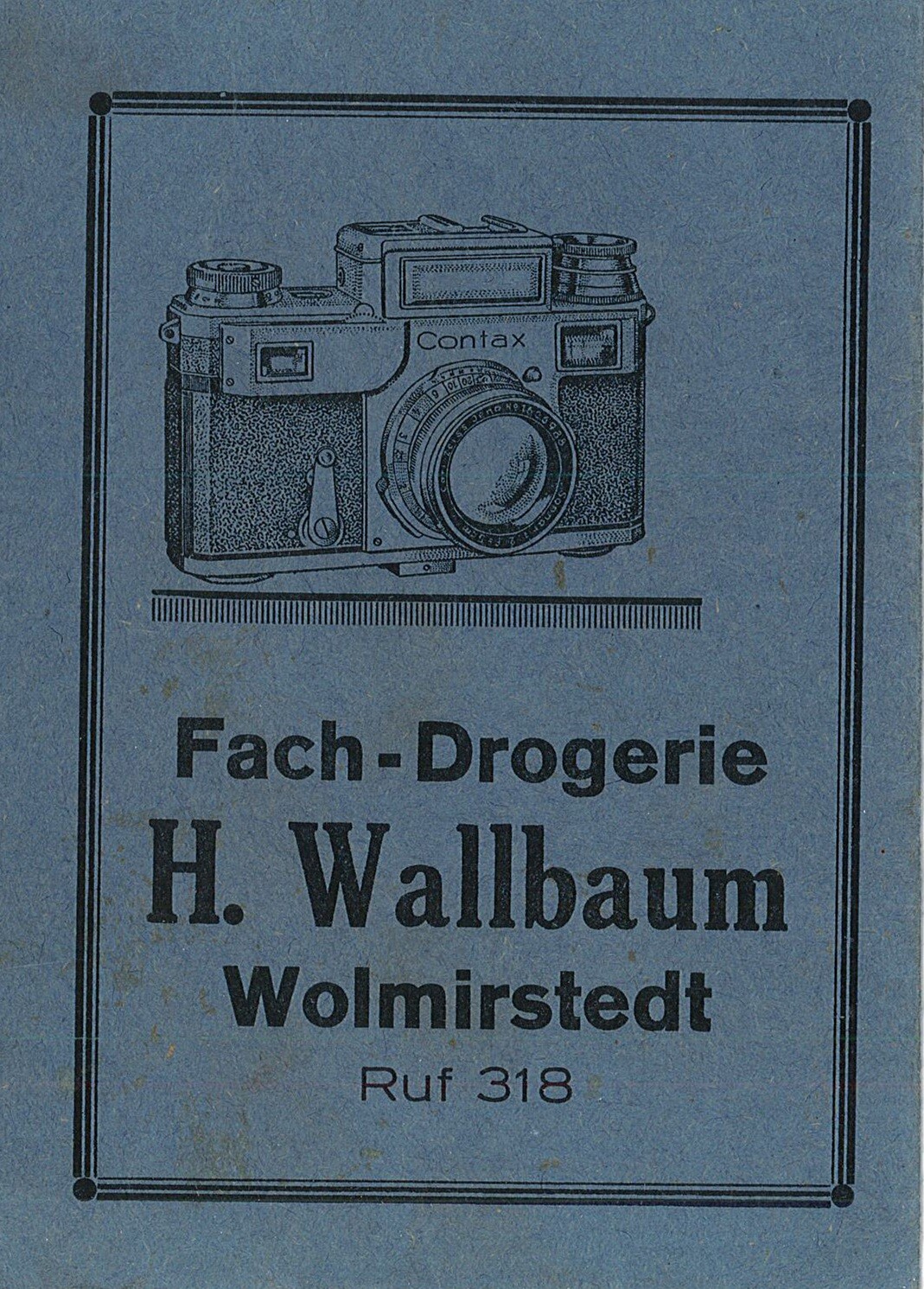 Fotohülle der Fachdrogerie Wallbaum, Wolmirstedt (Museum Wolmirstedt RR-F)