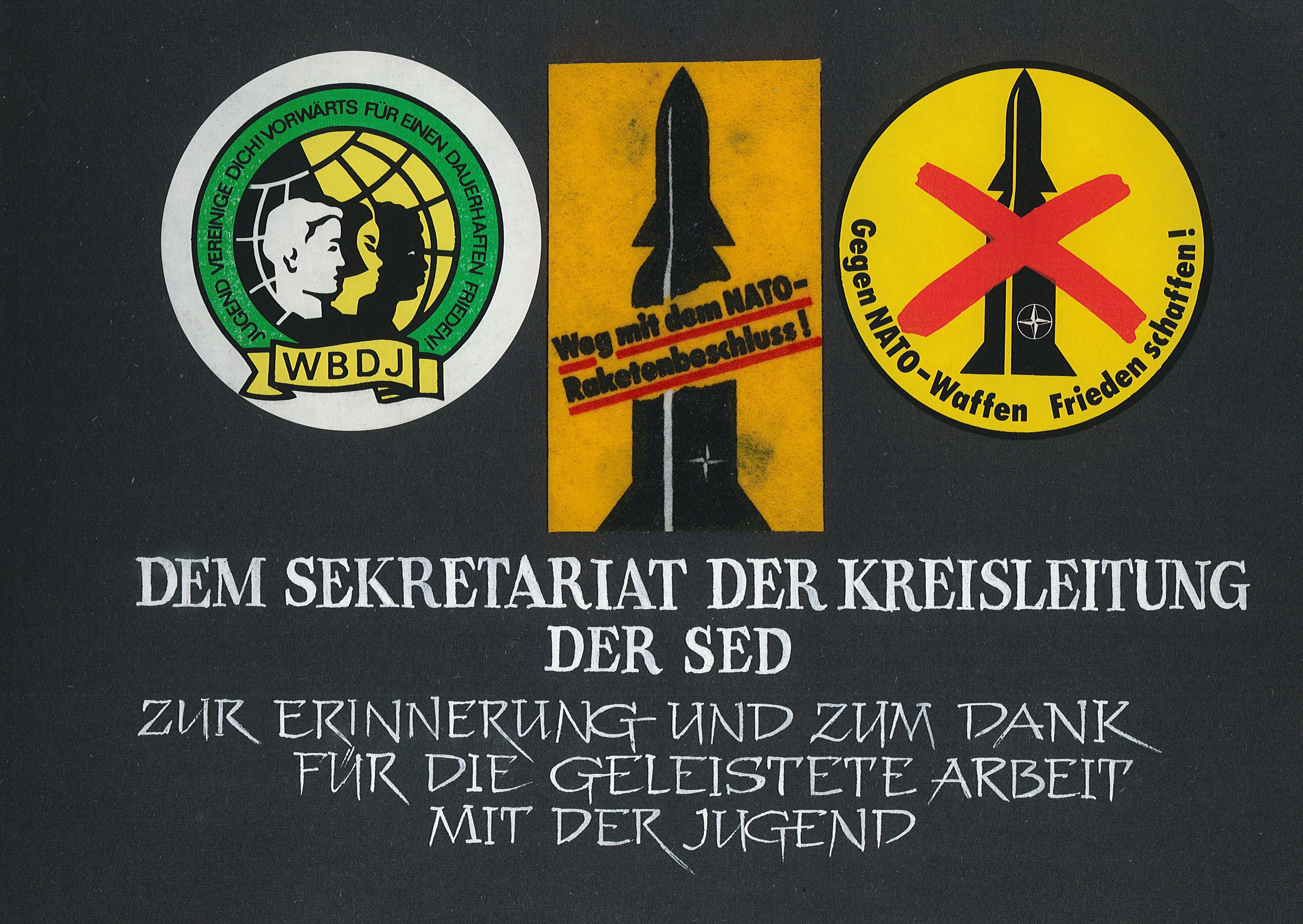 Fotoalbum zur politisch organisierten Jugendarbeit der SED in Wolmirstedt 1982-1983 (Museum Wolmirstedt RR-F)