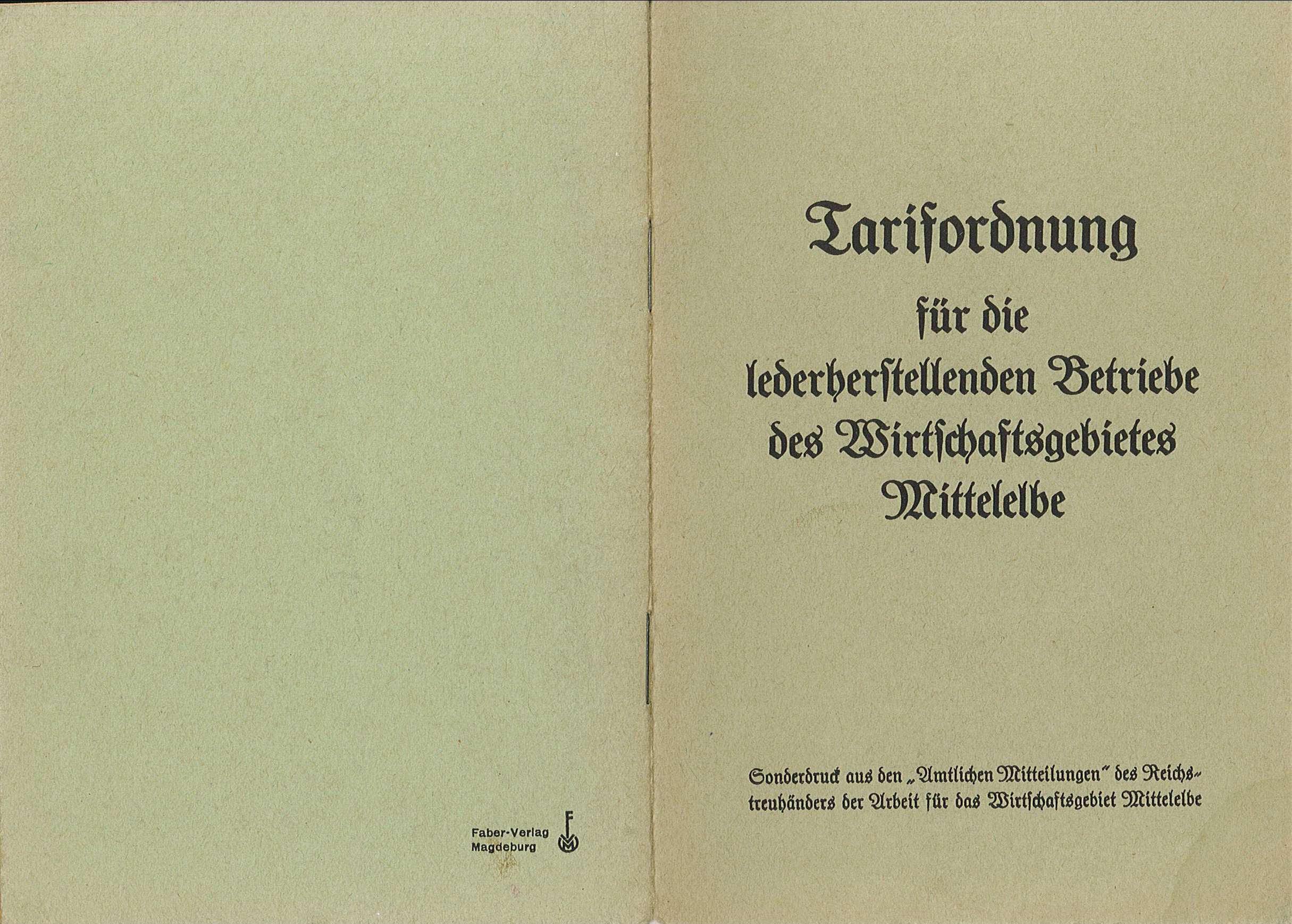 Tarifordnung (Museum Wolmirstedt RR-F)