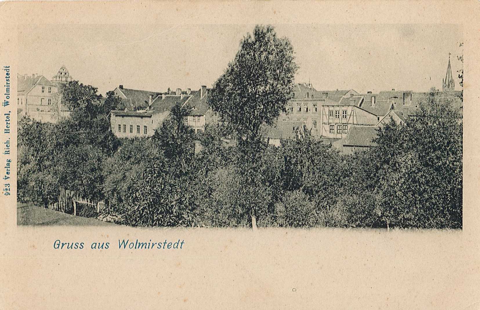 Postkarte "Gruss aus Wolmirstedt" - Ohreblick auf das Fischerufer. (Museum Wolmirstedt RR-F)