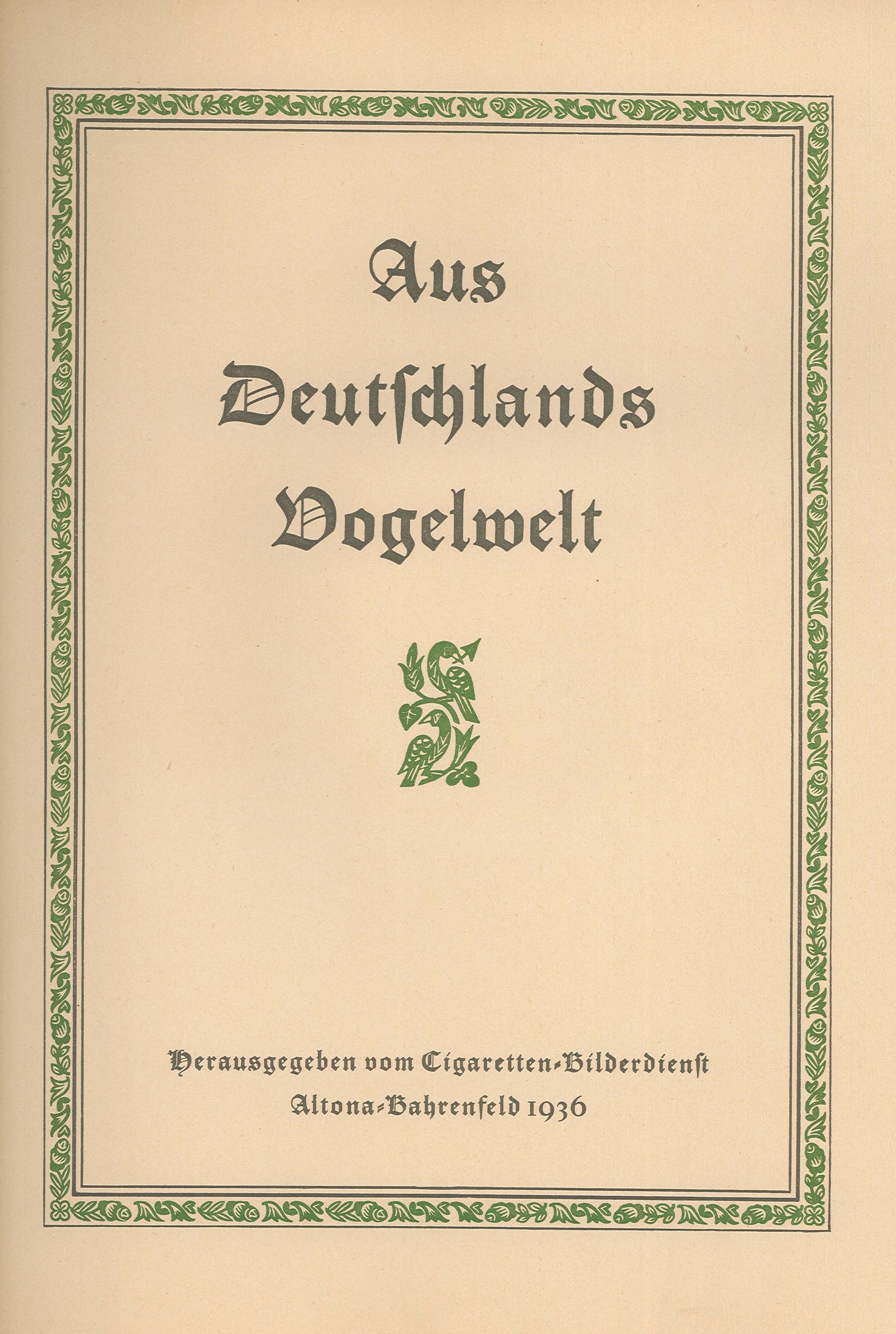 Sammelalbum "Aus Deutschlands Vogelwelt" (Museum Wolmirstedt RR-F)