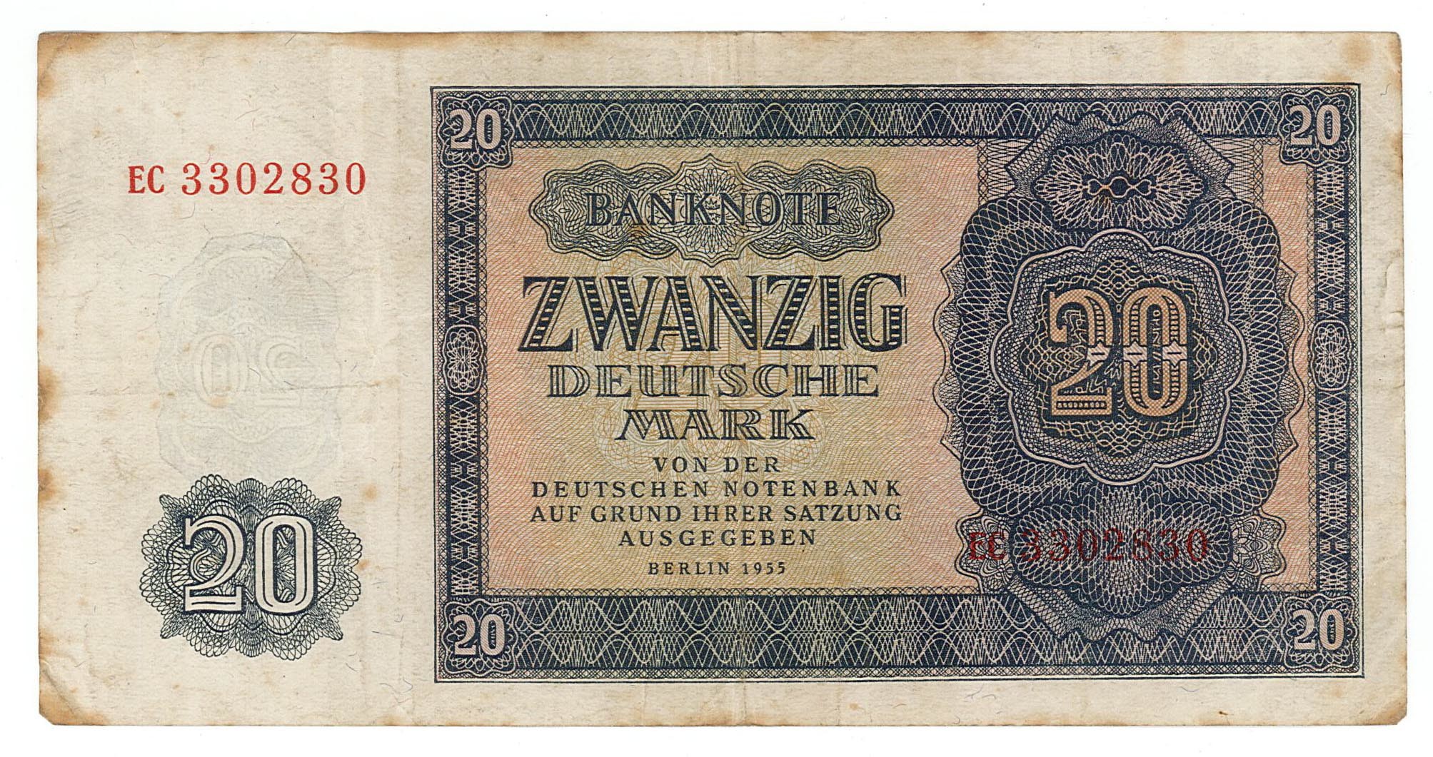 Zwanzig Deutsche Mark (Museum Wolmirstedt RR-F)
