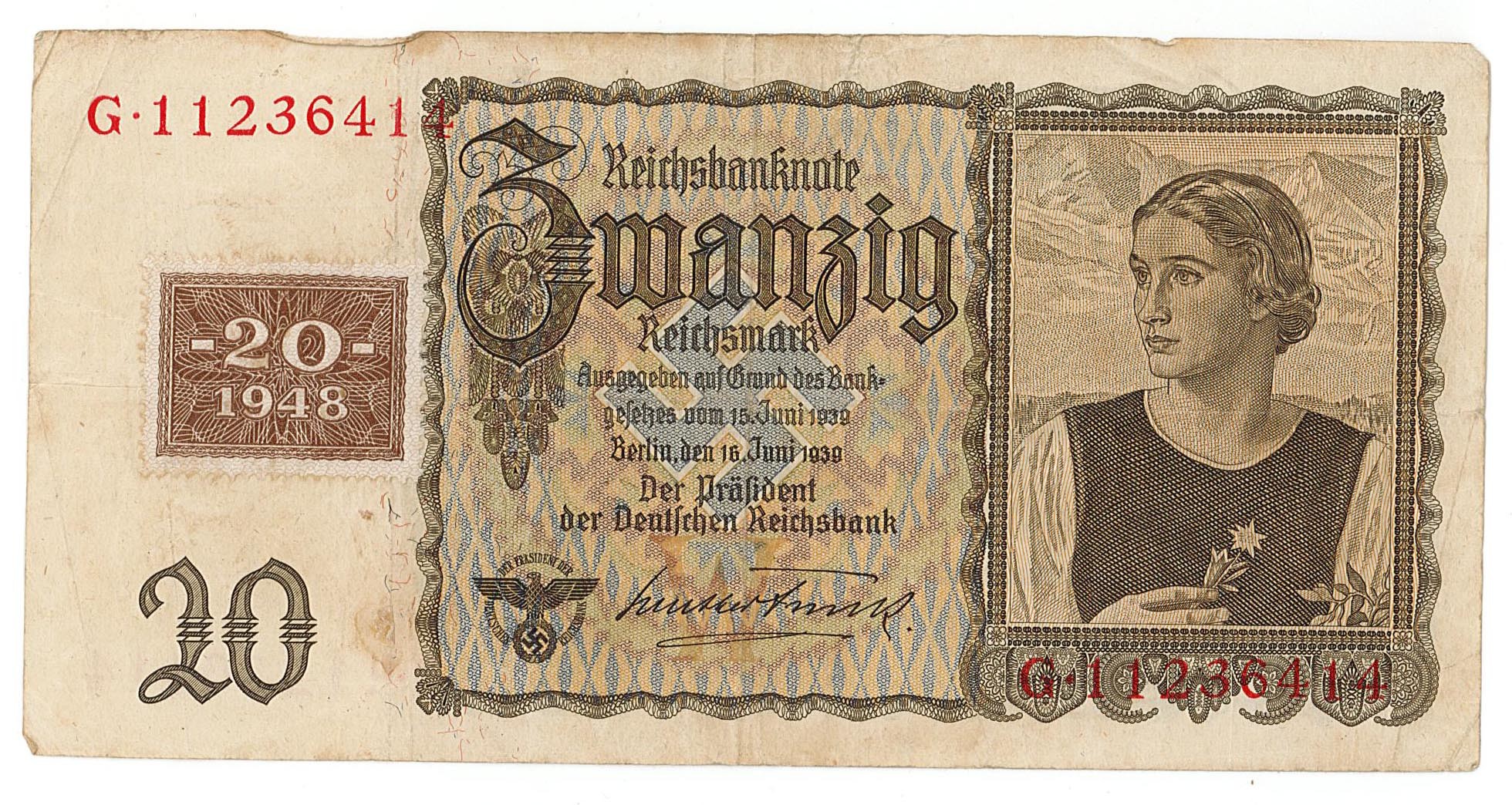 Zwanzig Reichsmark (Museum Wolmirstedt RR-F)