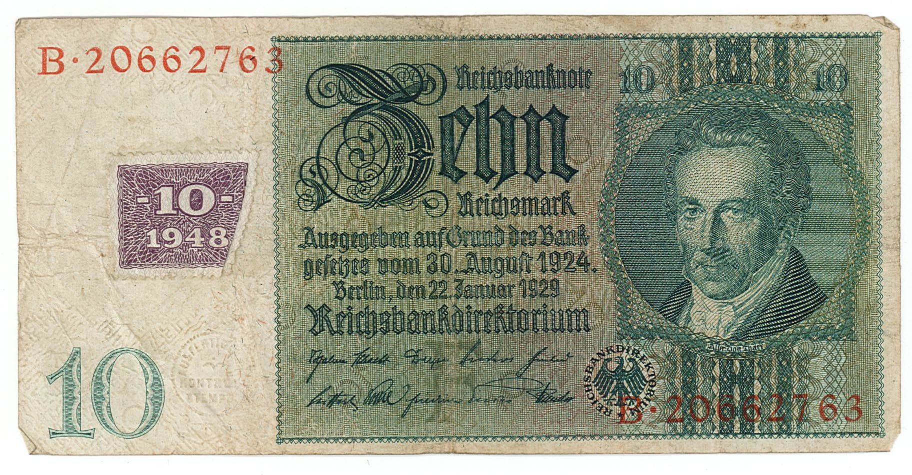 Zehn Reichsmark (Museum Wolmirstedt RR-F)