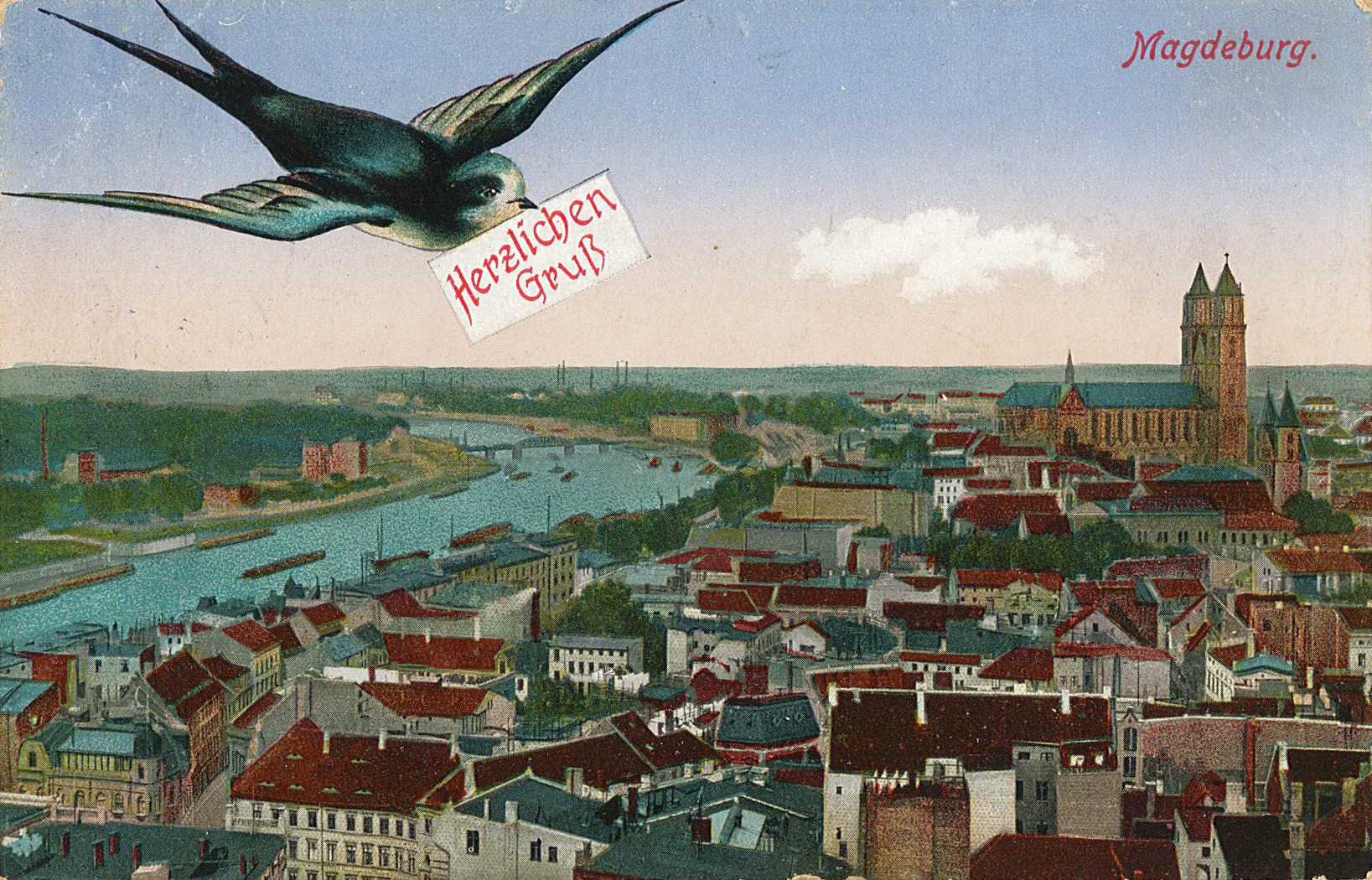 Postkarte von Erich Otto an seinen Vater Hermann Otto, 07.04.1915 (Museum Wolmirstedt RR-F)