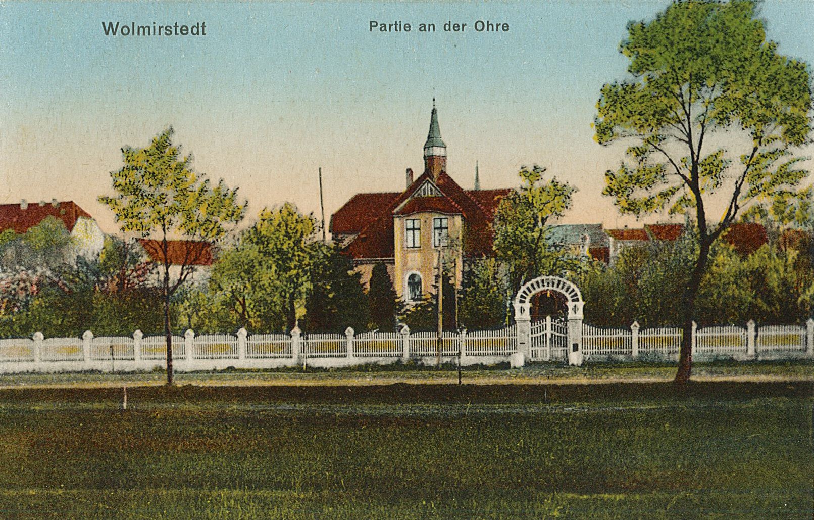 Postkarte "Wolmirstedt. Partie an der Ohre". (Museum Wolmirstedt RR-F)