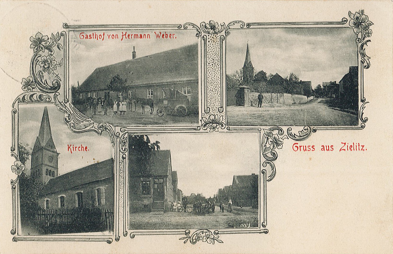 Postkarte "Gruss aus Zielitz", 15.08.1916 (Museum Wolmirstedt RR-F)