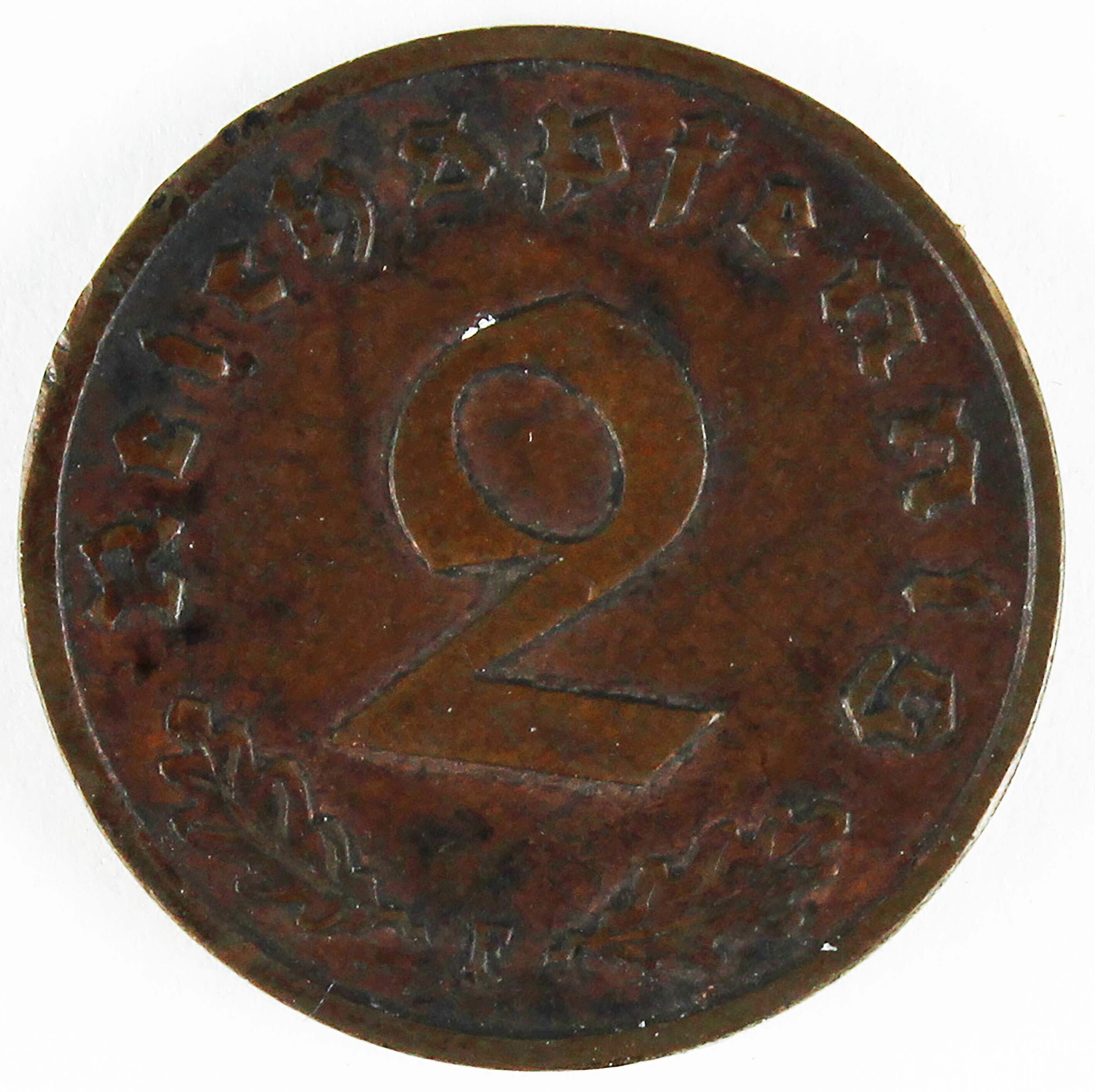 2 Reichspfennig 1938 (Museum Wolmirstedt RR-F)