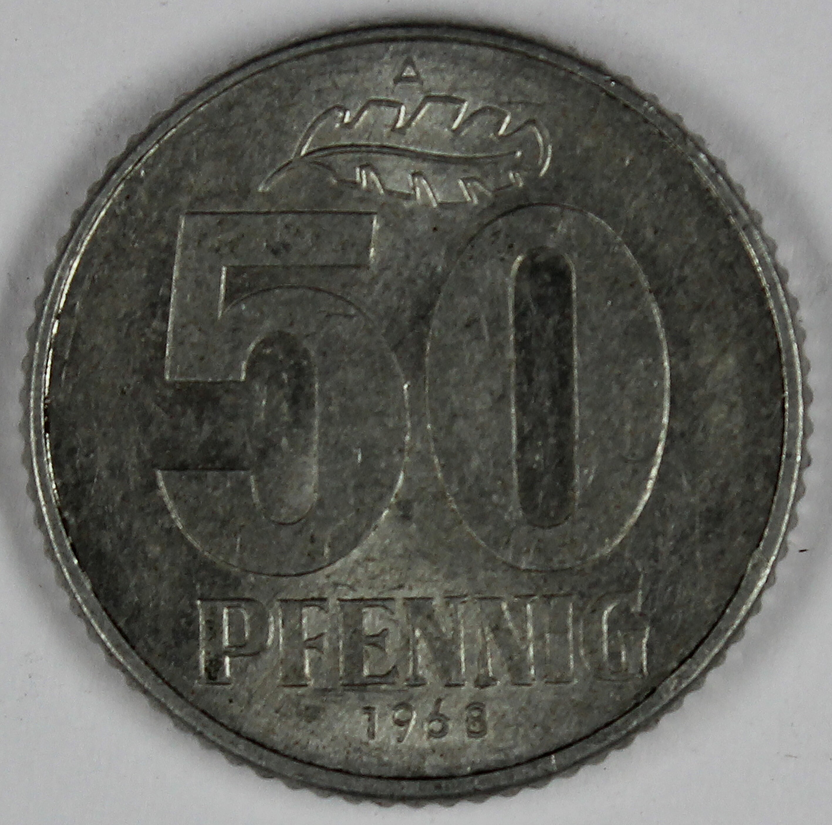 50 Pfennig der DDR, 1968 (Museum Wolmirstedt RR-F)