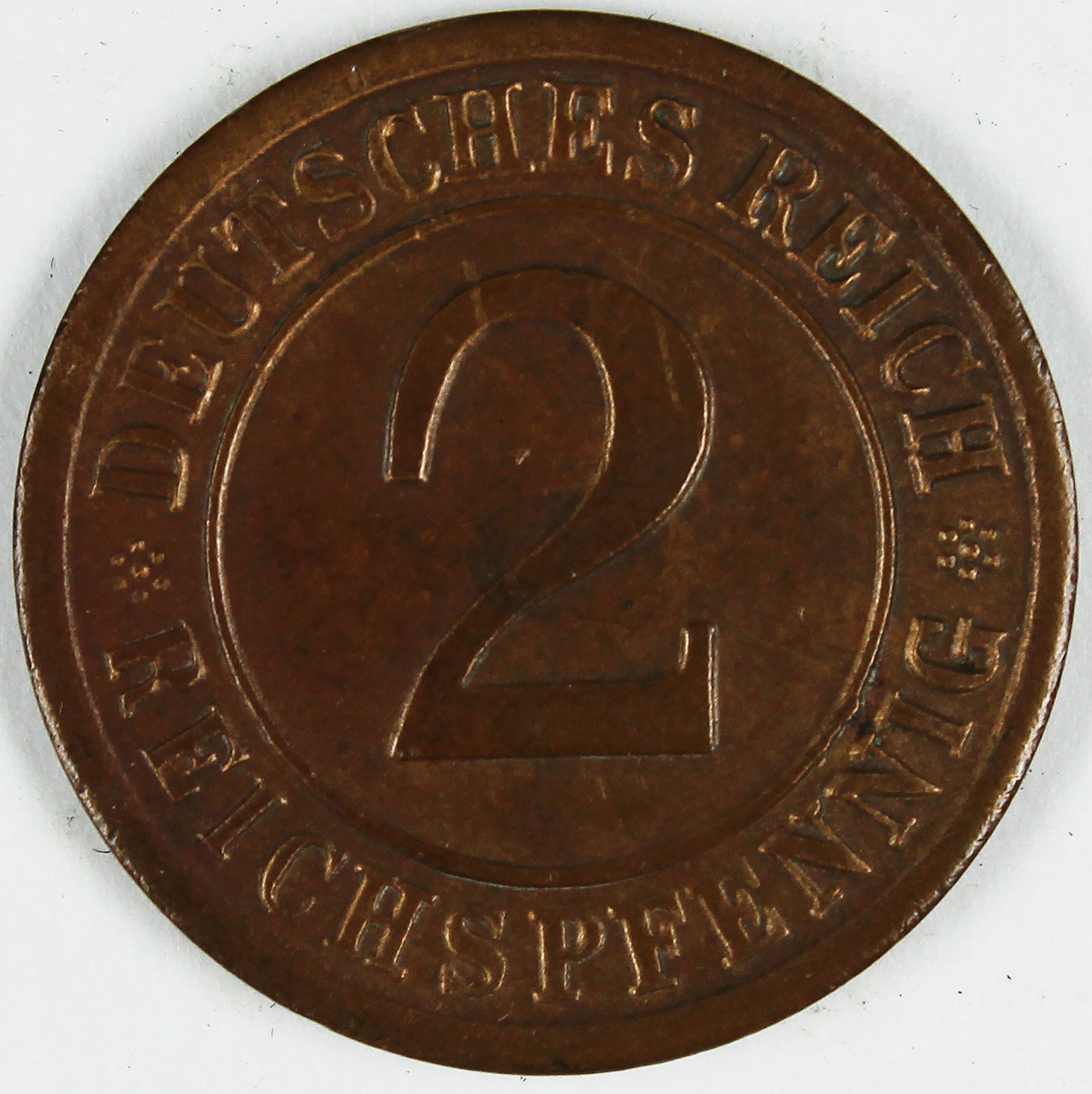 2 Reichspfennig 1925 (Museum Wolmirstedt RR-F)