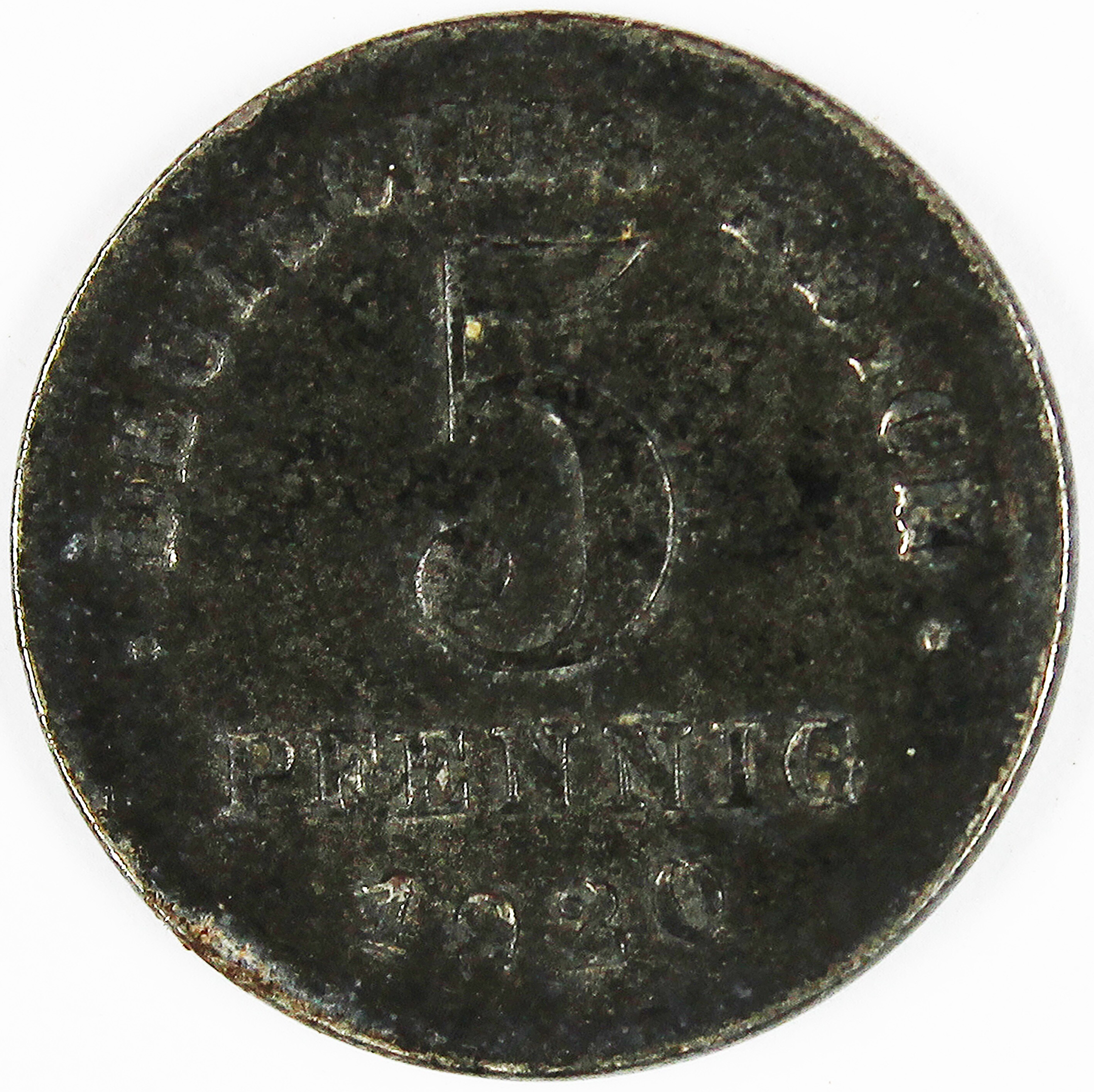 5 Pfennig, 1920 (Museum Wolmirstedt RR-F)