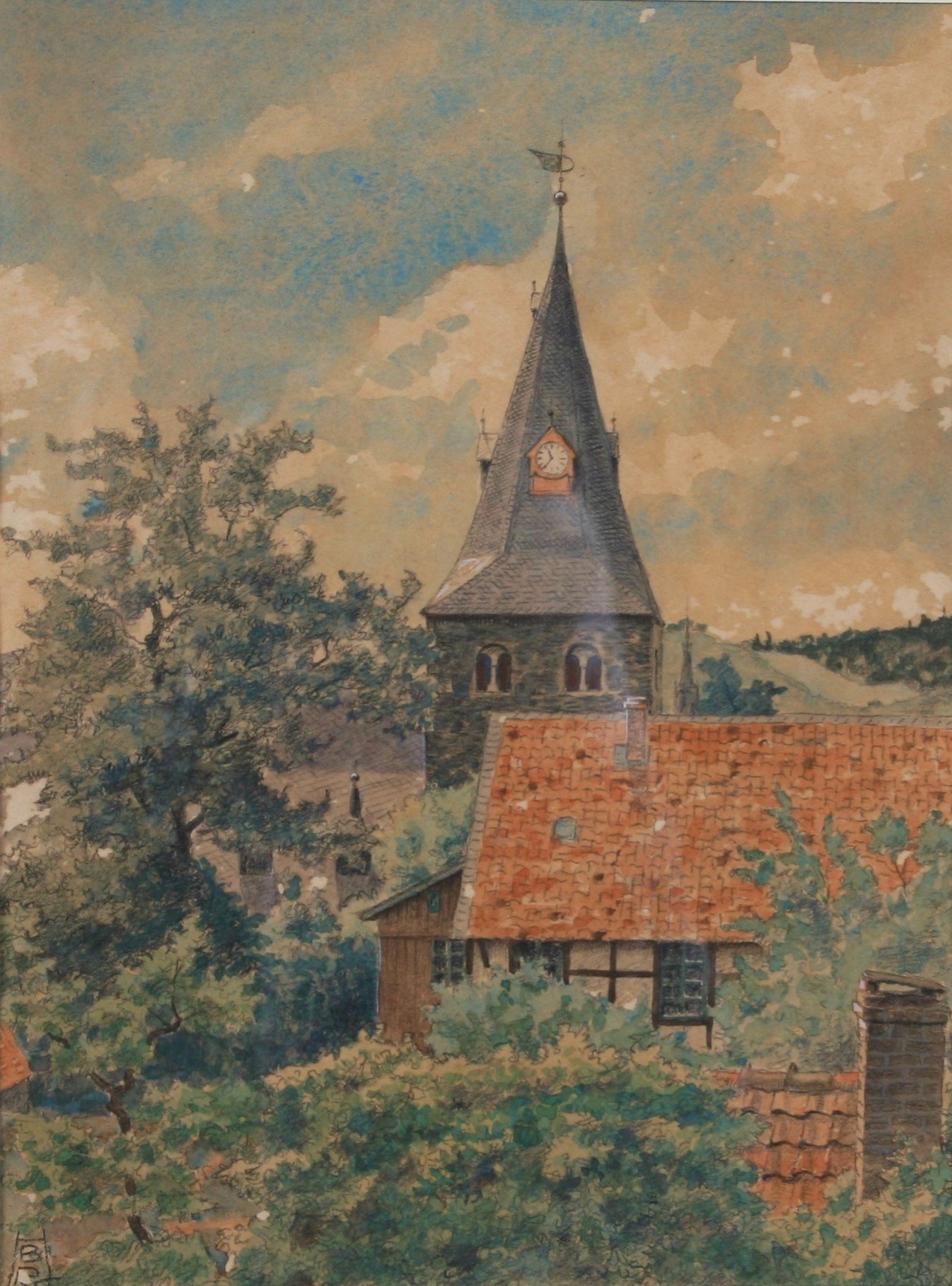 Blick zur Johanniskirche in Wernigerode, 1935 (Harzmuseum Wernigerode CC BY-NC-SA)