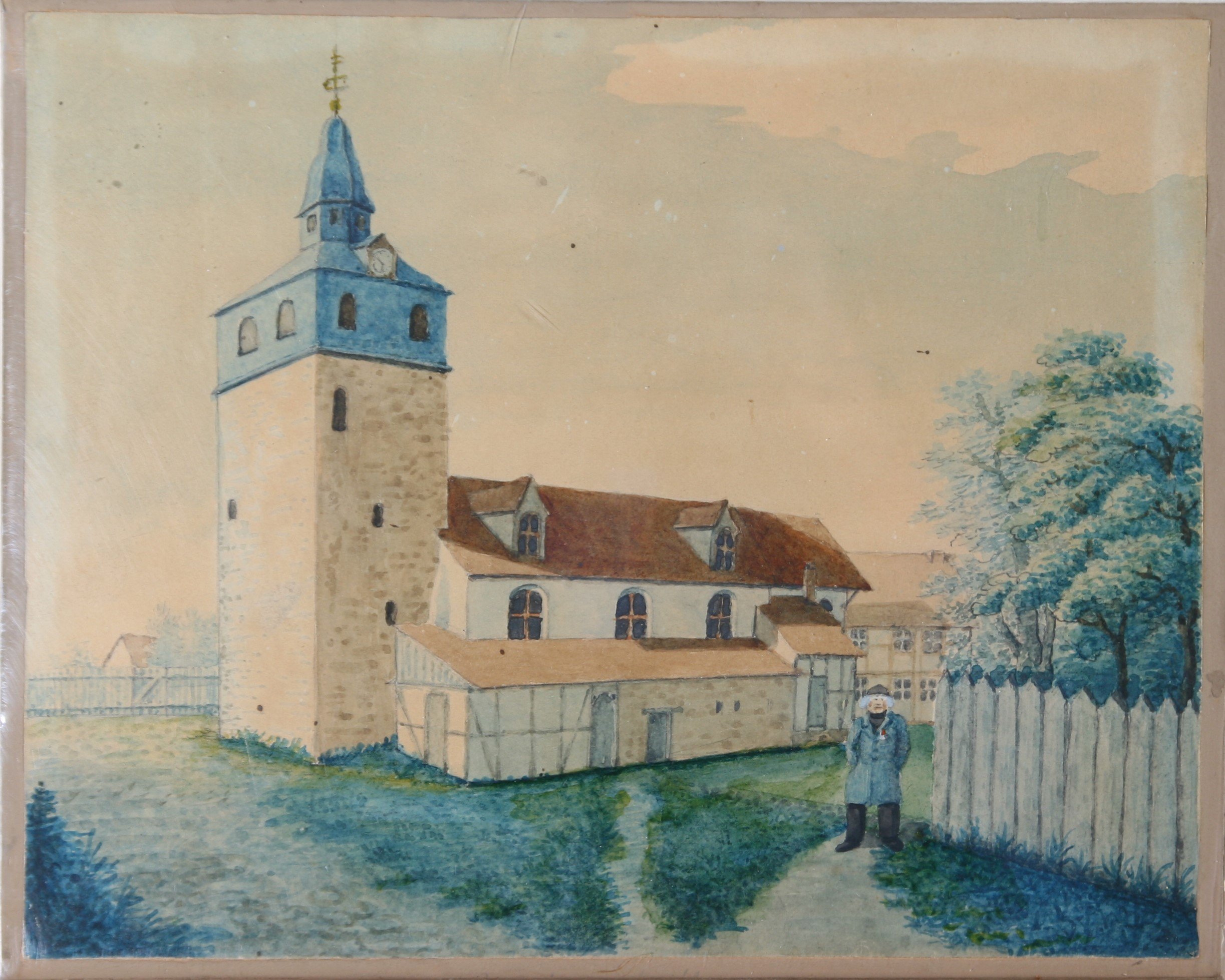 Kirche in Veckenstedt, 1831 (Harzmuseum Wernigerode CC BY-NC-SA)