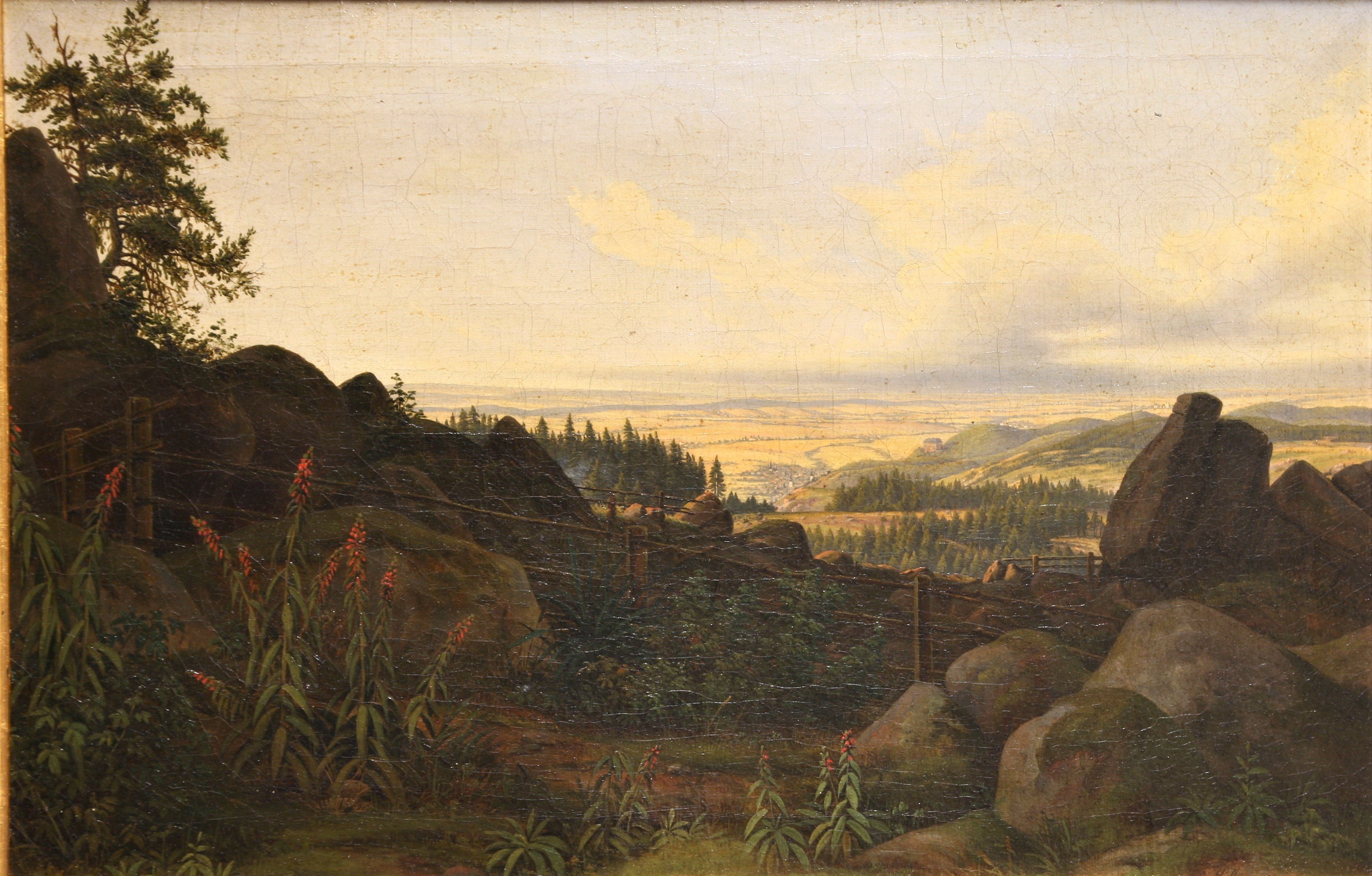 Blick vom Hohnstein auf Wernigerode, 1841 (Harzmuseum Wernigerode CC BY-NC-SA)
